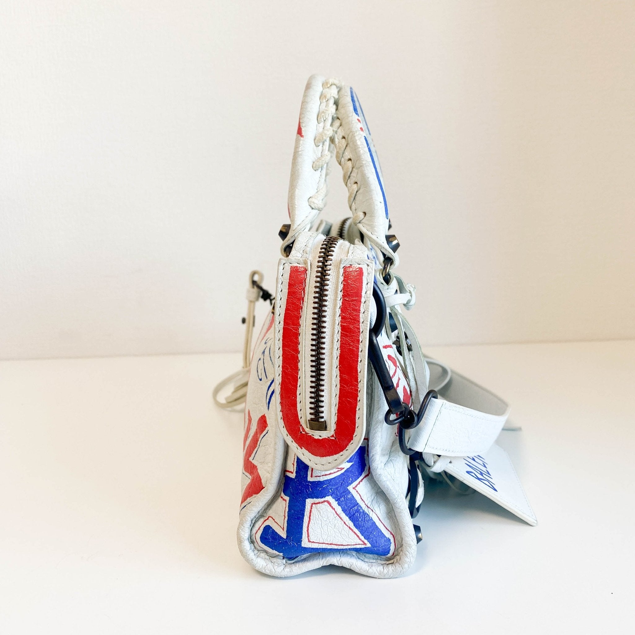 BALENCIAGA City Graffiti Small Bag White, in , Sold by HIVE PRELOVED - Handle Bags, ,