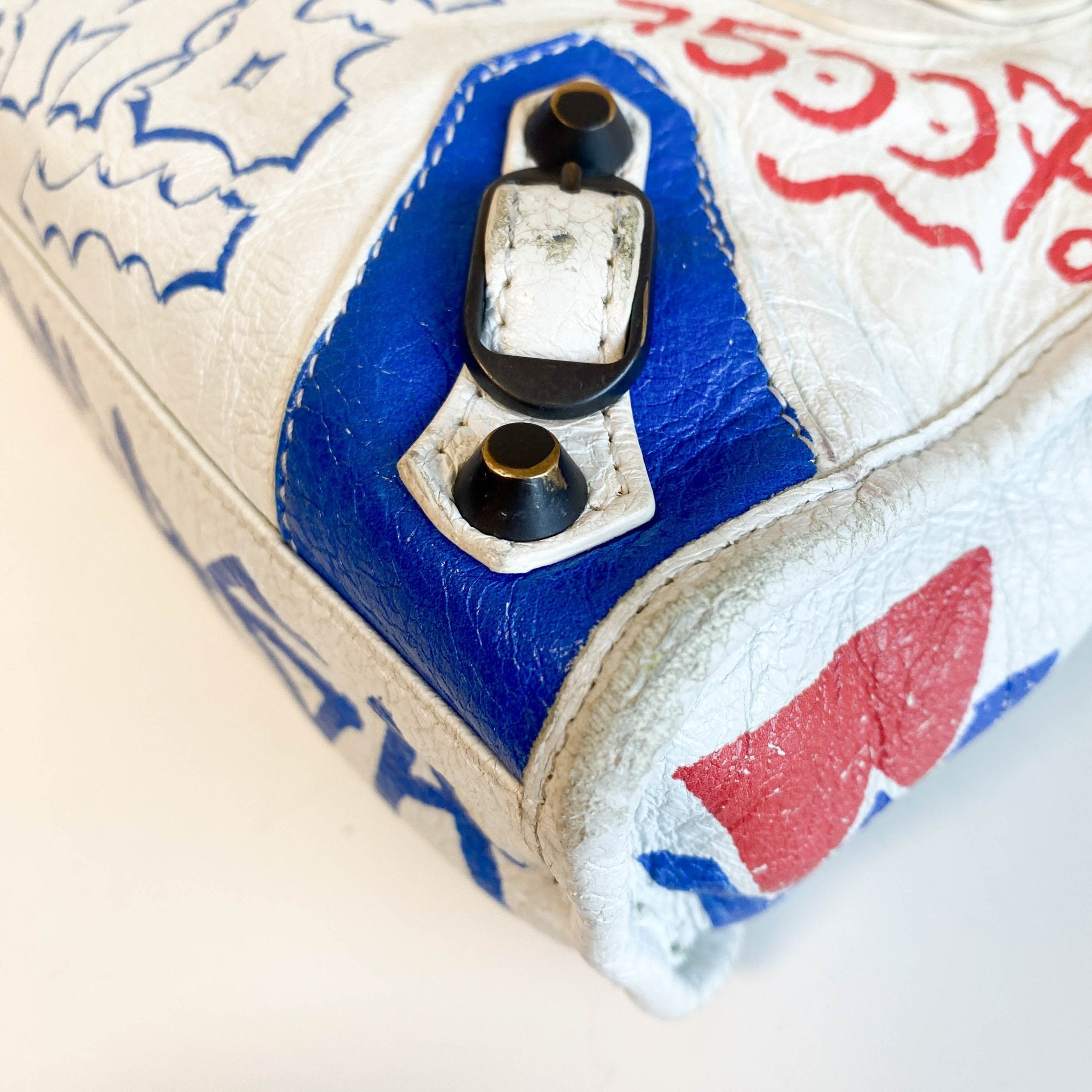 BALENCIAGA City Graffiti Small Bag White, in , Sold by HIVE PRELOVED - Handle Bags, ,