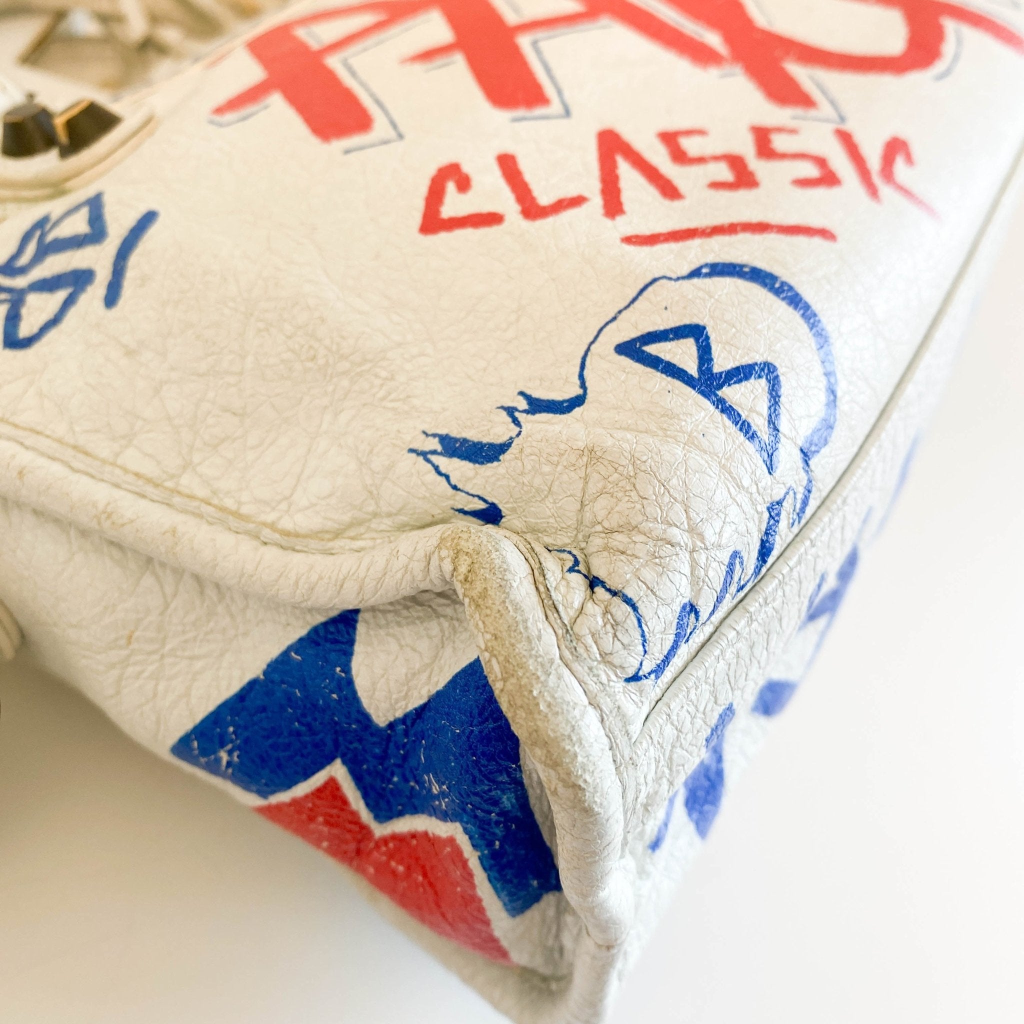 BALENCIAGA City Graffiti Small Bag White, in , Sold by HIVE PRELOVED - Handle Bags, ,