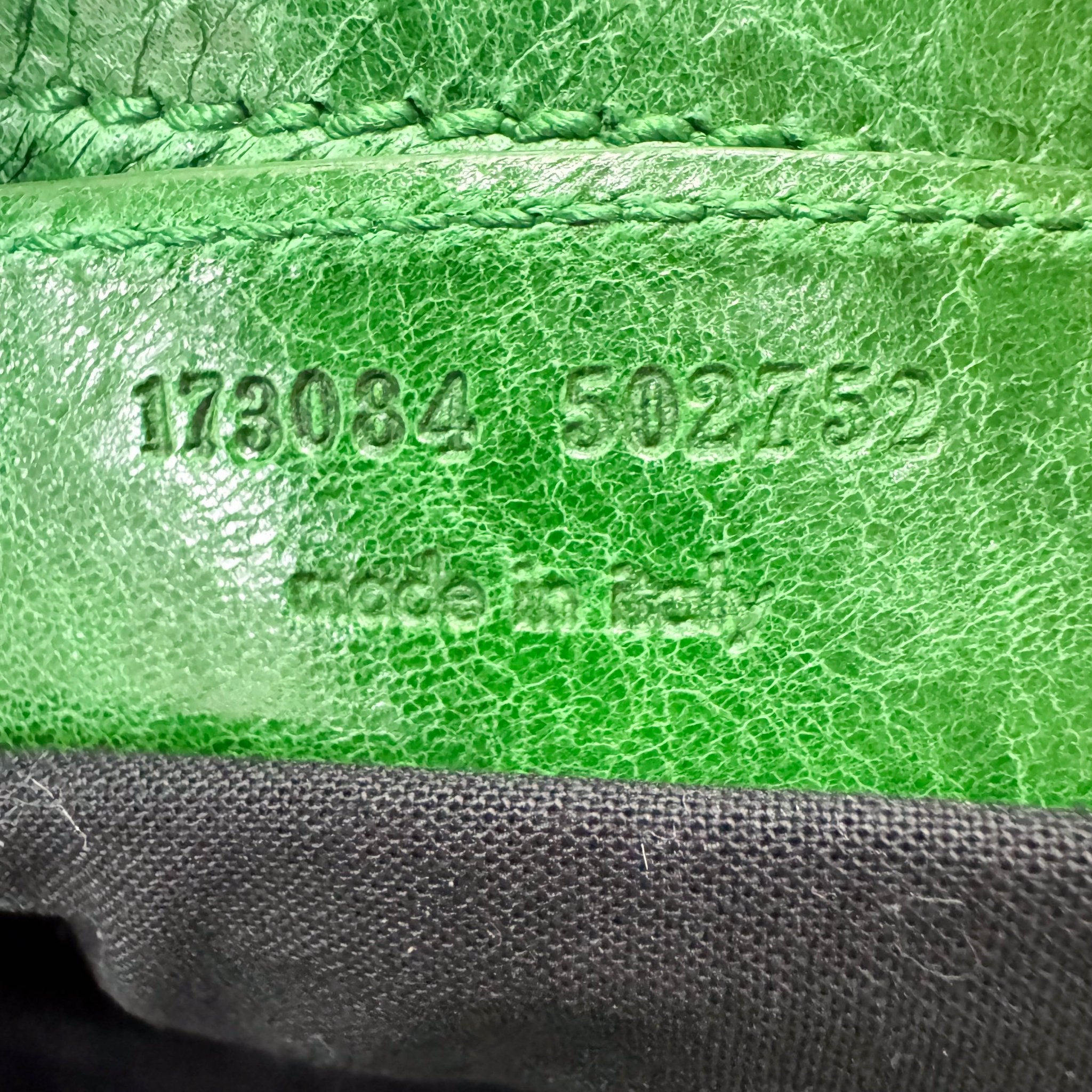 BALENCIAGA City Green Leather Floral Printed Nylon Hand Bag, in , Sold by HIVE PRELOVED - Handle Bags, Shoulder Bags,