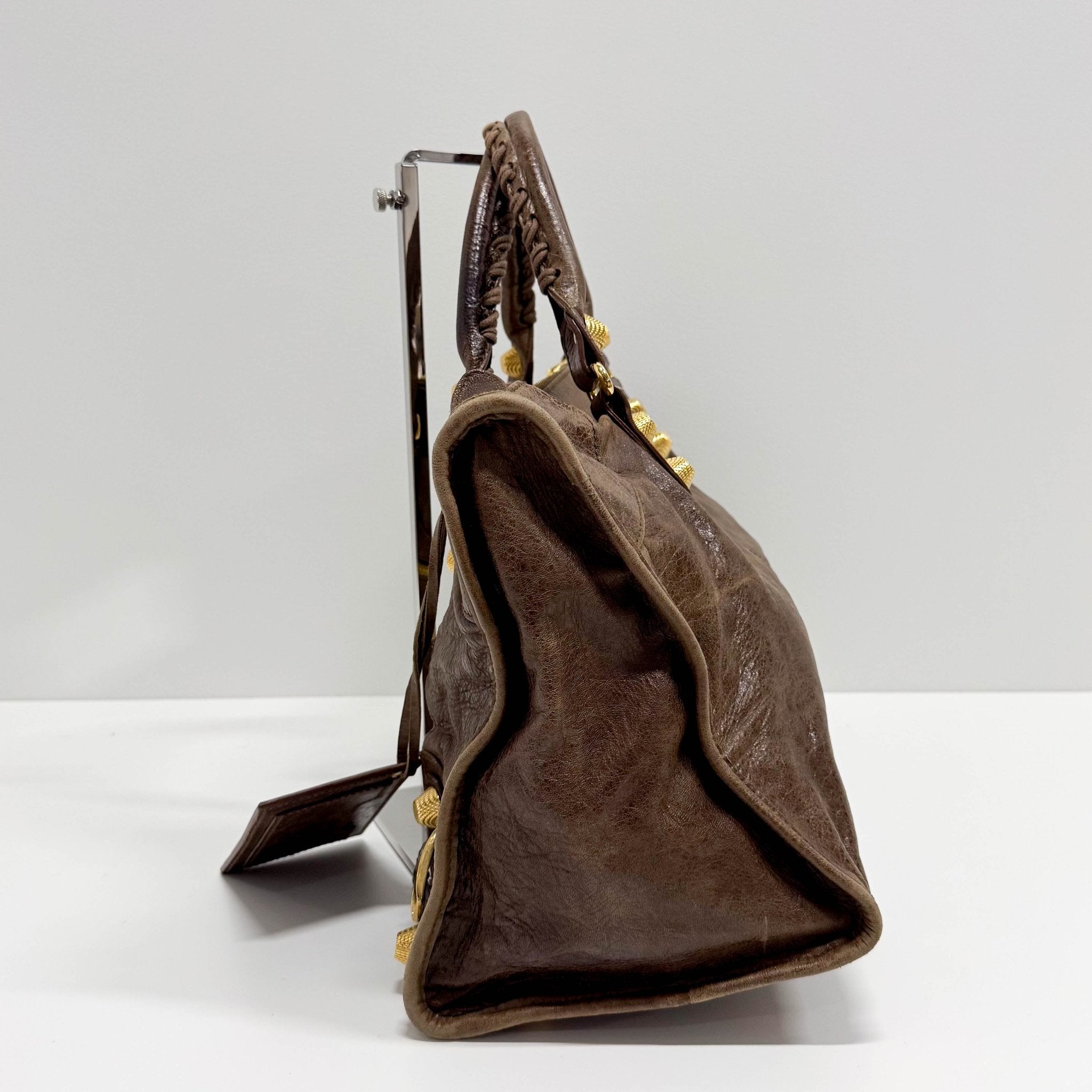 BALENCIAGA Giant City Brown Leather Hand Bag, in , Sold by HIVE PRELOVED - Handle Bags, ,