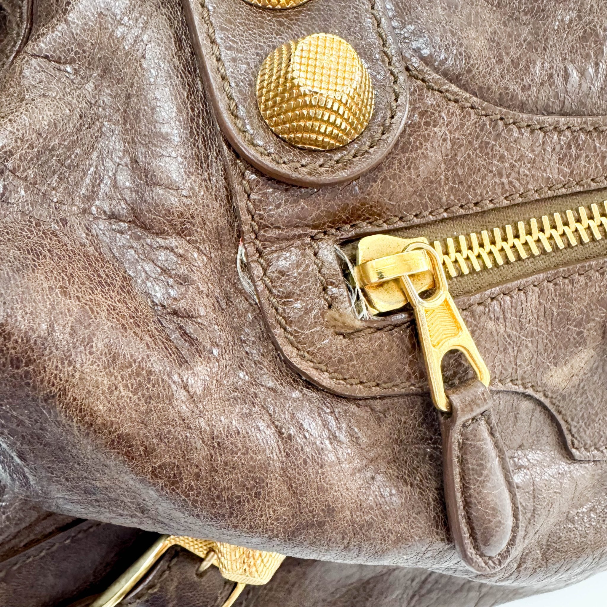 BALENCIAGA Giant City Brown Leather Hand Bag, in , Sold by HIVE PRELOVED - Handle Bags, ,