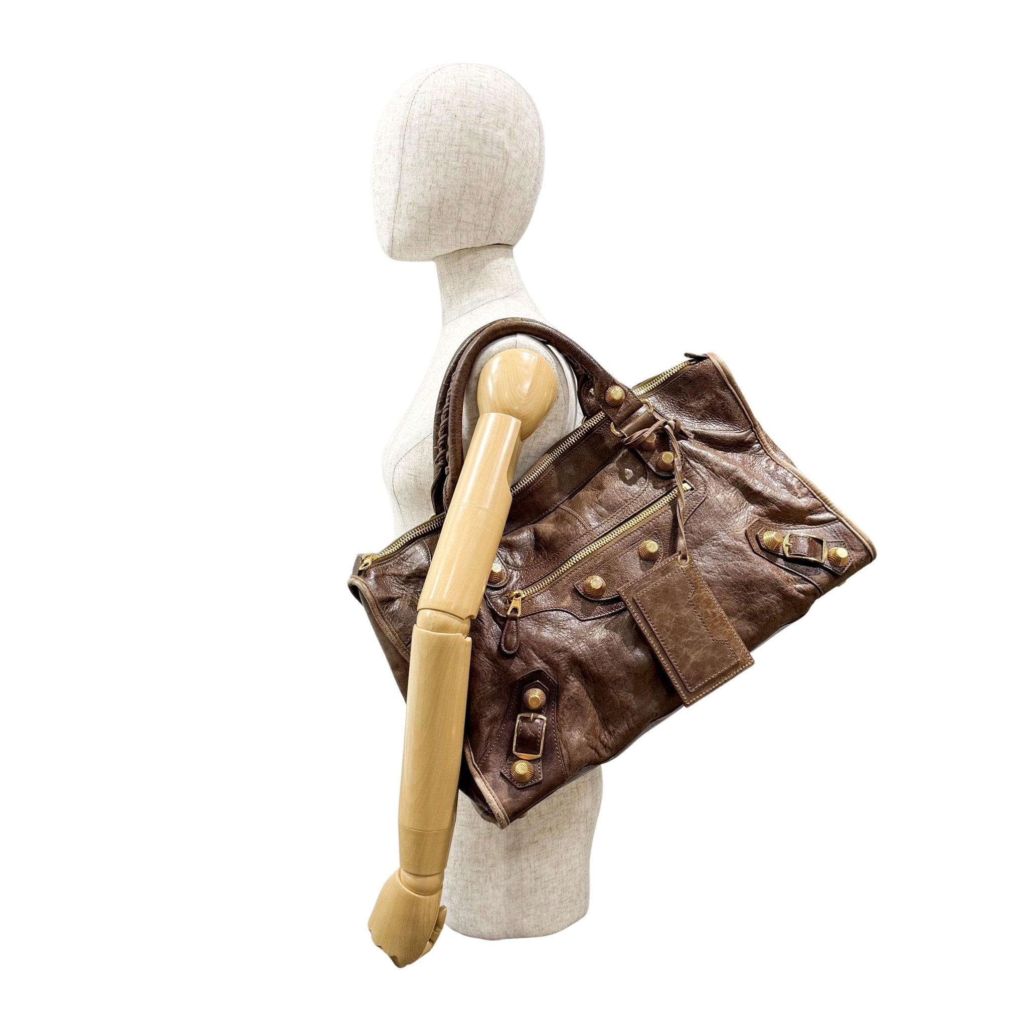 BALENCIAGA Giant City Brown Leather Hand Bag, in , Sold by HIVE PRELOVED - Handle Bags, ,