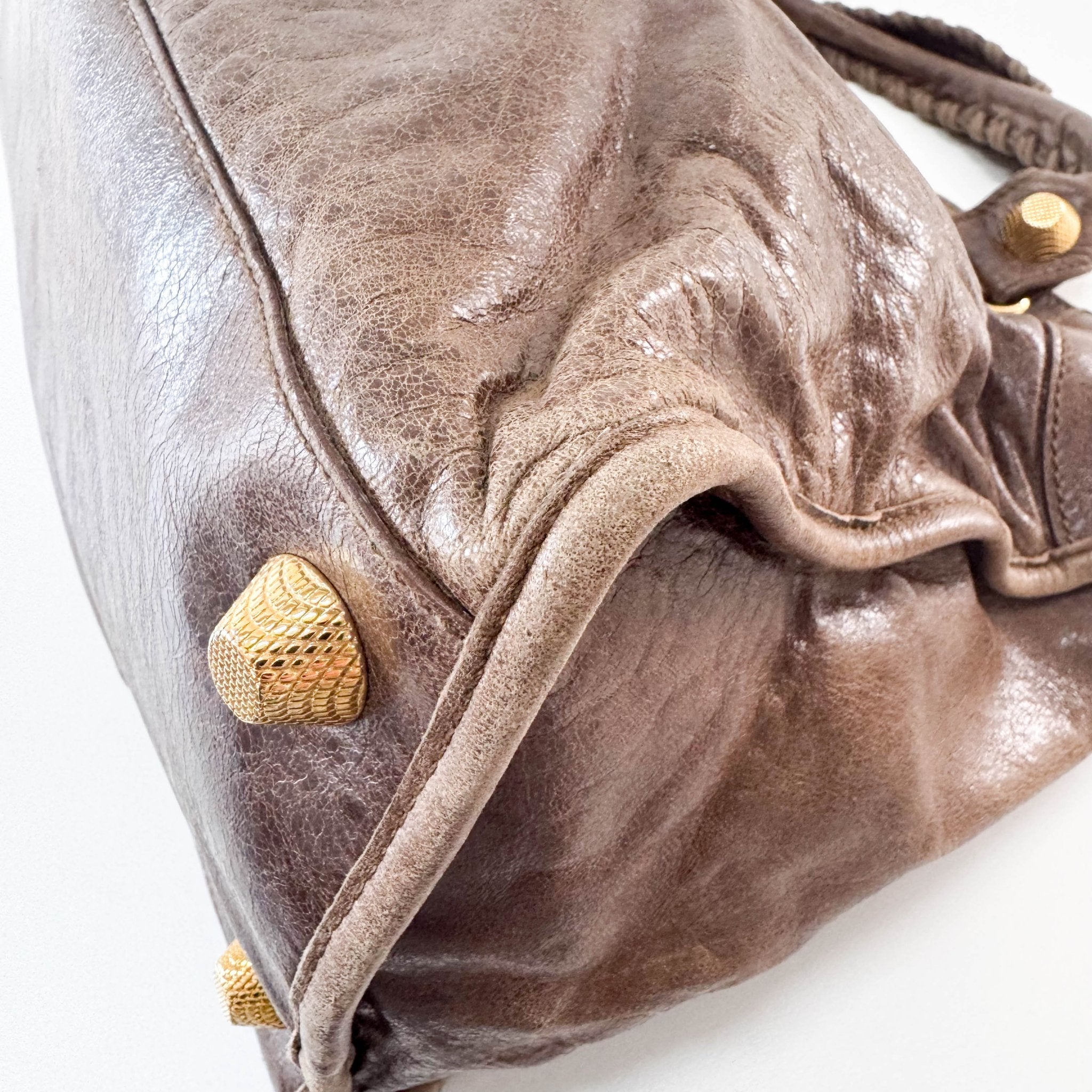 BALENCIAGA Giant City Brown Leather Hand Bag, in , Sold by HIVE PRELOVED - Handle Bags, ,