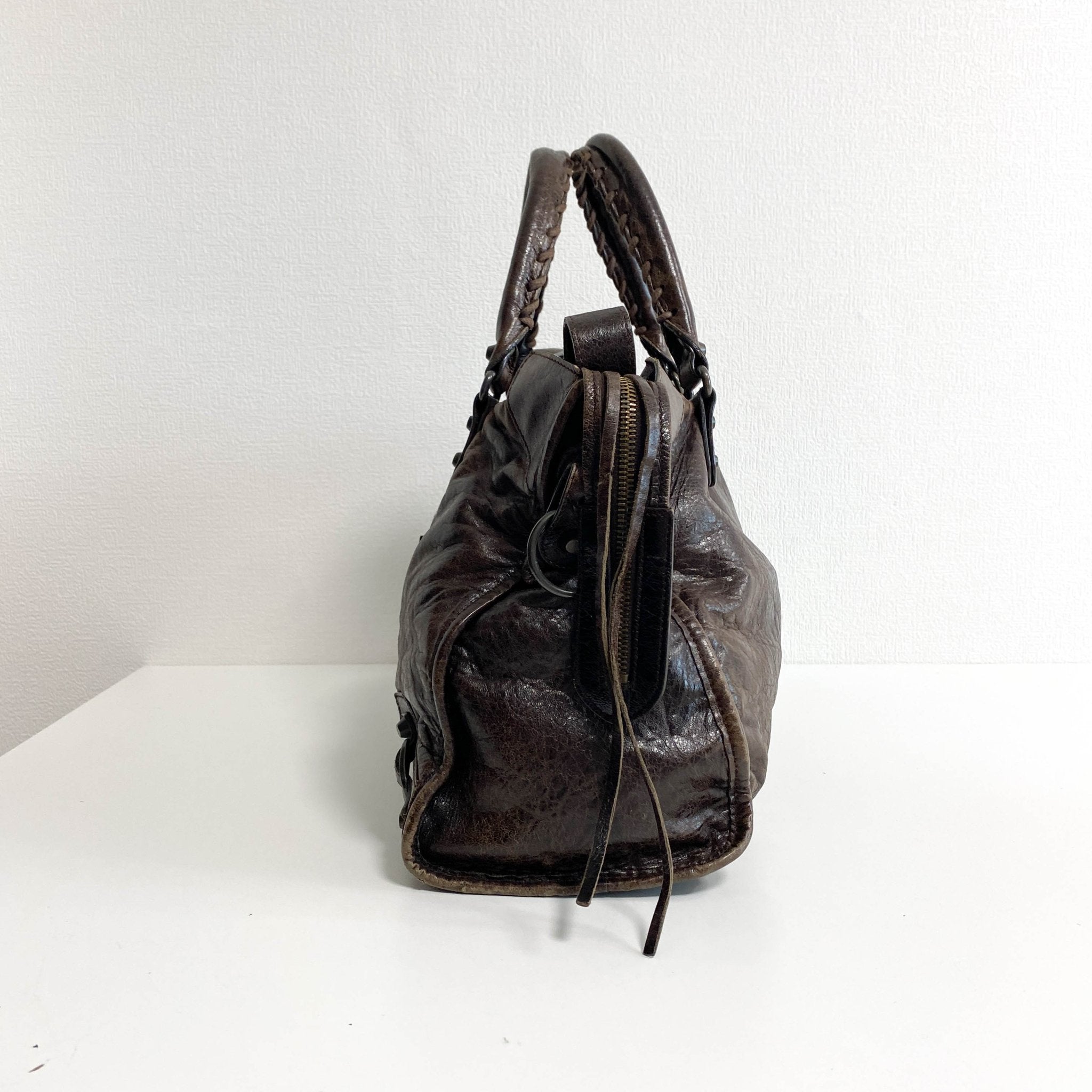 BALENCIAGA Giant City Dark Brown Leather Handbag, in , Sold by HIVE PRELOVED - Handle Bags, Shoulder Bags,