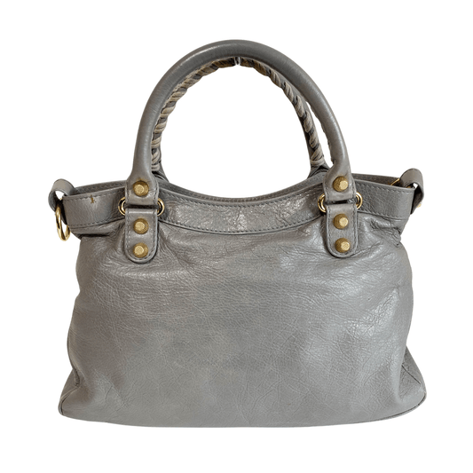 BALENCIAGA Giant Town Handbag Grey Leather Gold Hardware, in , Sold by HIVE PRELOVED - Handle Bags, Shoulder Bags,