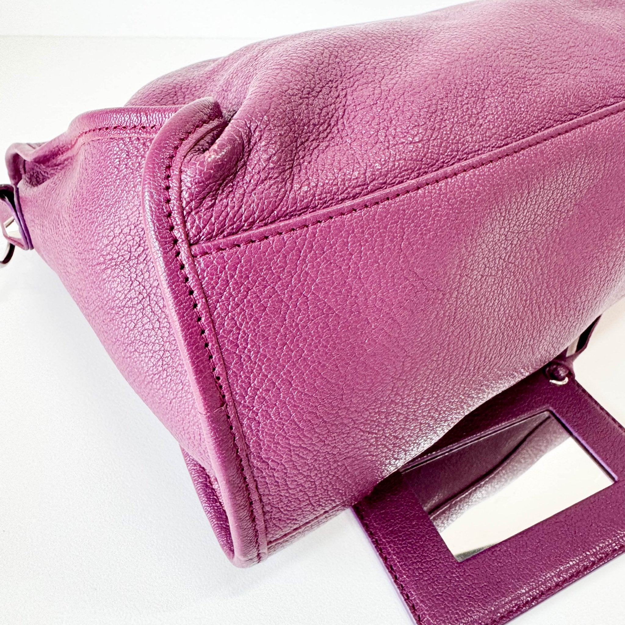 BALENCIAGA Le City Medium Metallic Purple Handbag, in , Sold by HIVE PRELOVED - Handle Bags, ,