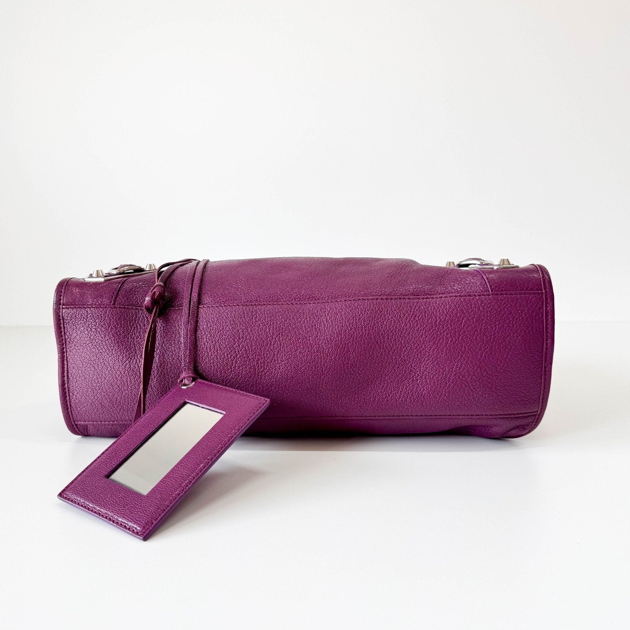 BALENCIAGA Le City Medium Metaric Purple Handbag, in , Sold by HIVE PRELOVED - Handle Bags, ,