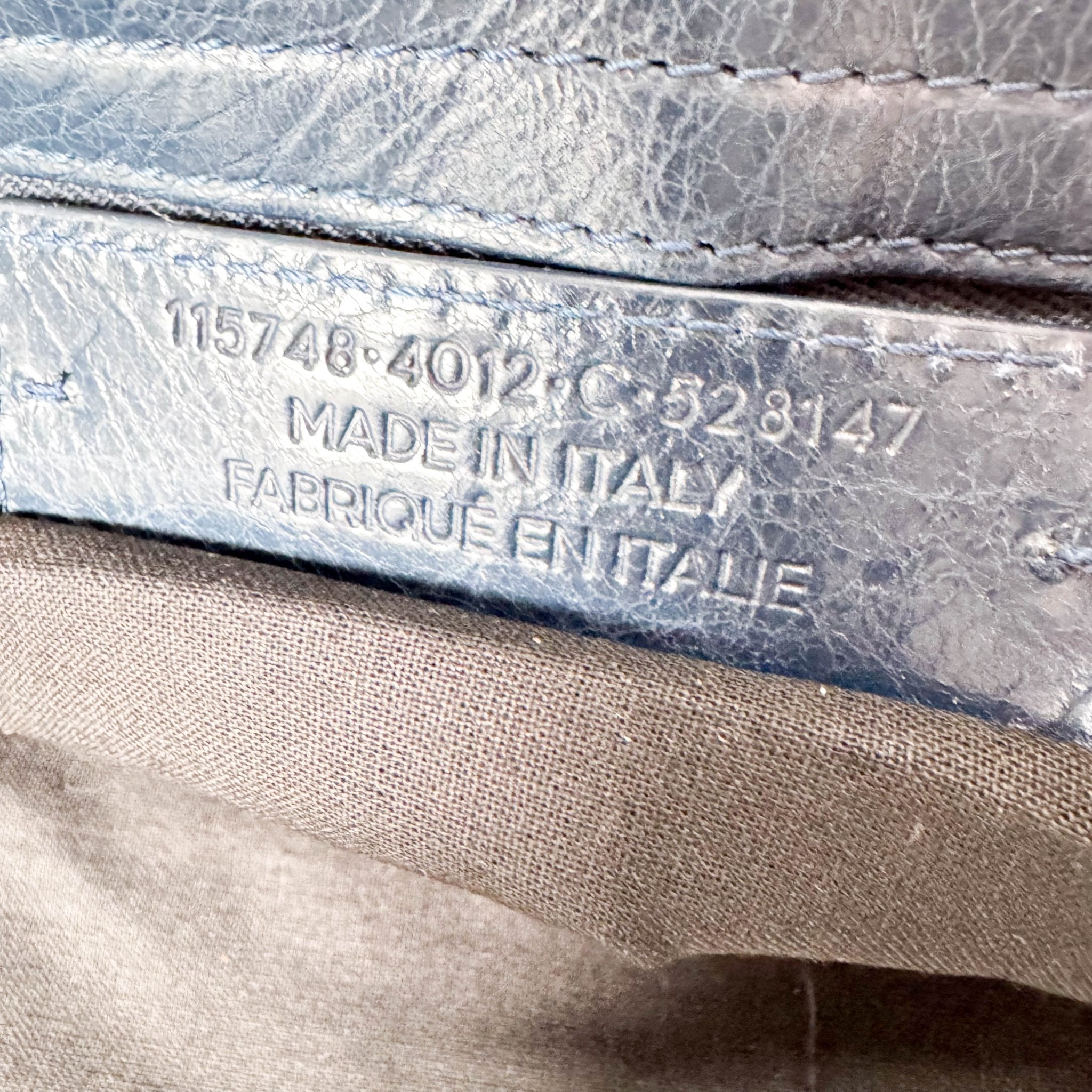 BALENCIAGA Le City Navy Leather Handle Bag, in , Sold by HIVE PRELOVED - Handle Bags, Shoulder Bags,