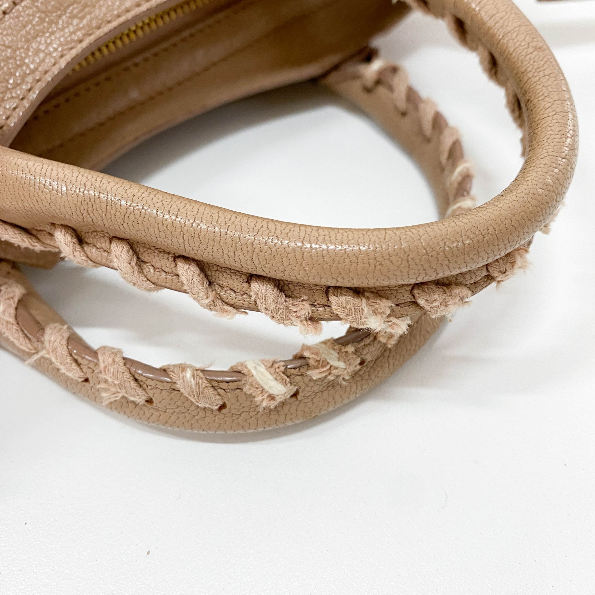 BALENCIAGA Mini City Beige Leather Top Handle Bag, in , Sold by HIVE PRELOVED - Handle Bags, ,