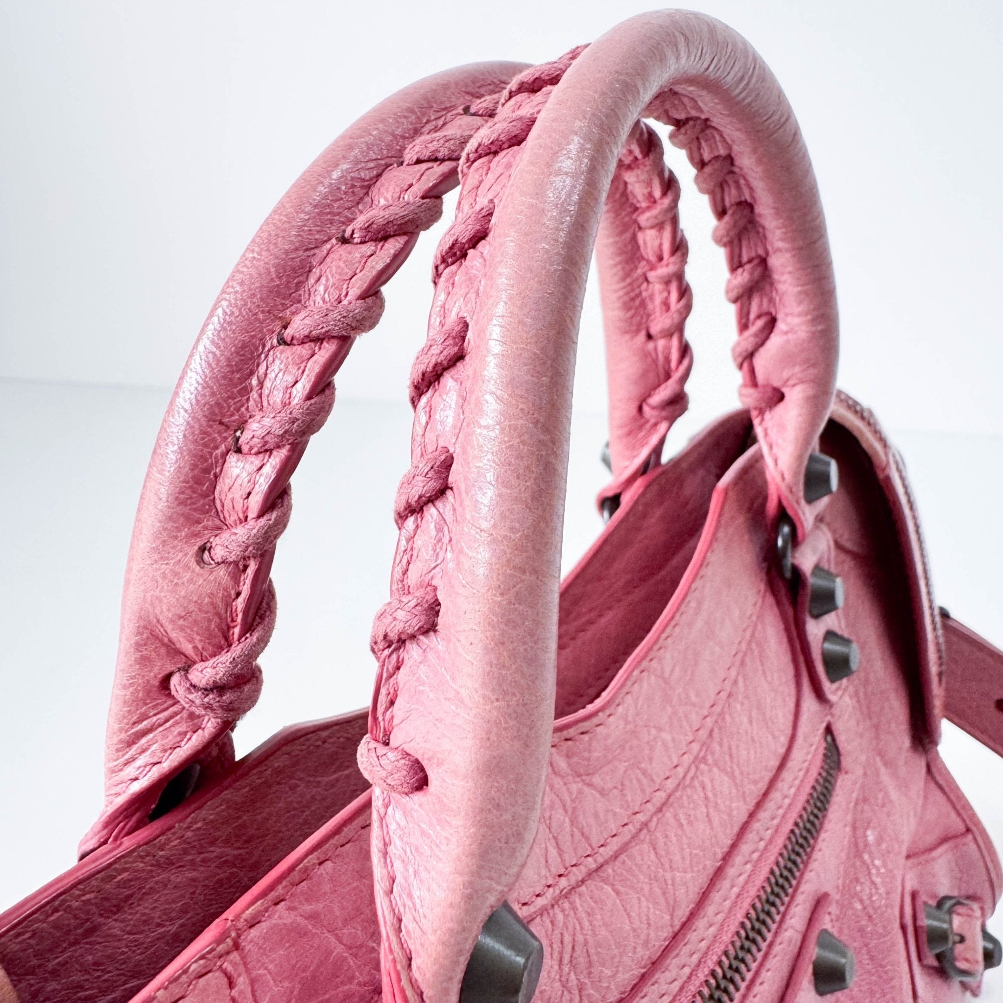 BALENCIAGA Mini City Pink Leather Shoulder Bag, in , Sold by HIVE PRELOVED - Handle Bags, ,