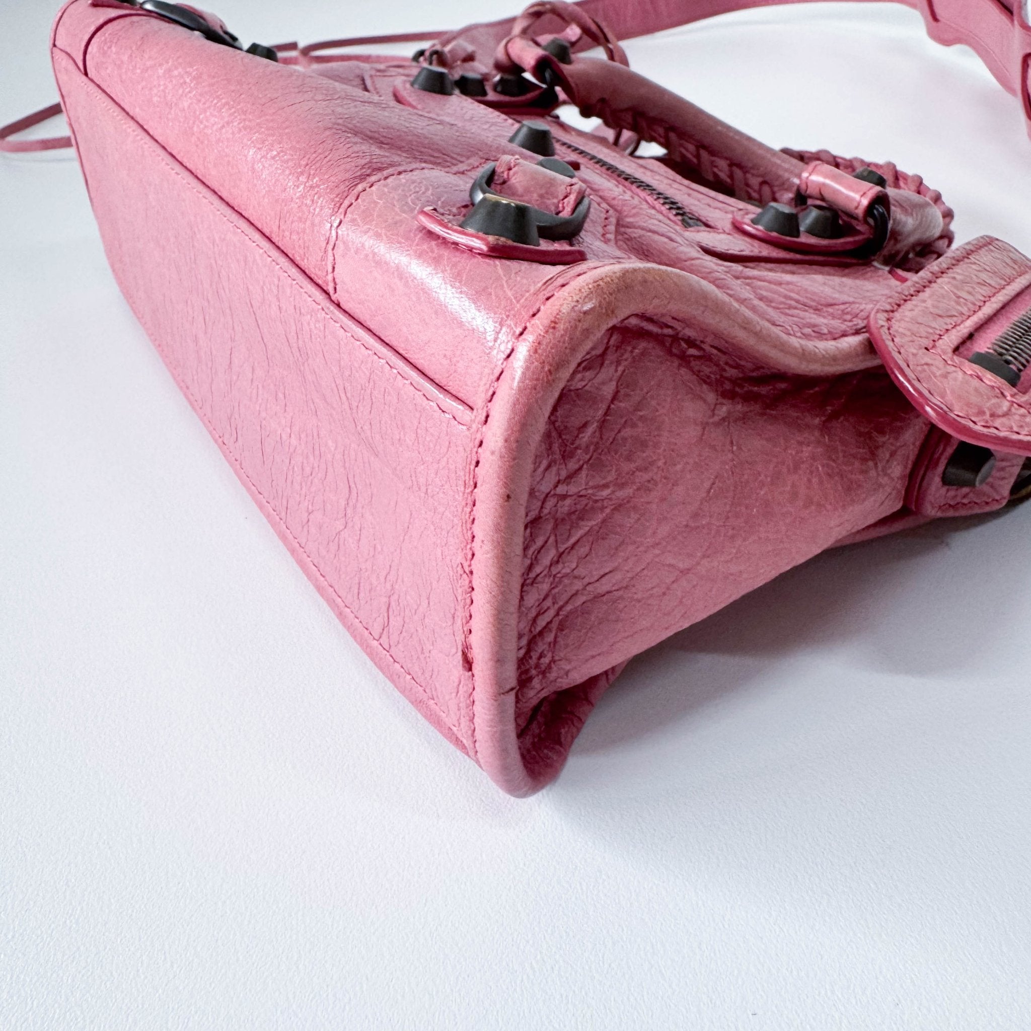 BALENCIAGA Mini City Pink Leather Shoulder Bag, in , Sold by HIVE PRELOVED - Handle Bags, ,