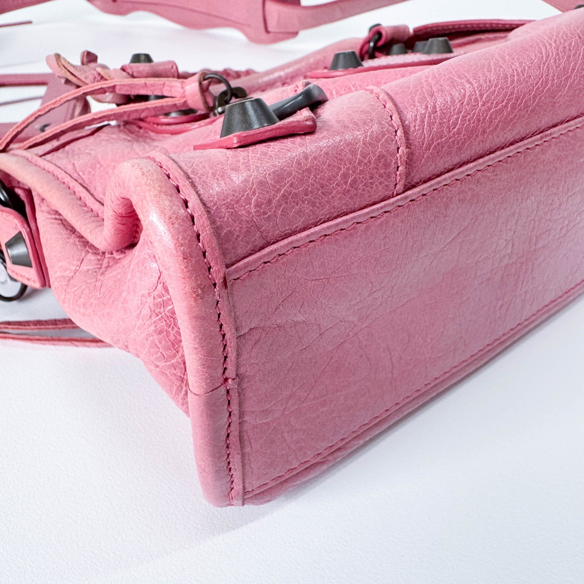 BALENCIAGA Mini City Pink Leather Shoulder Bag, in , Sold by HIVE PRELOVED - Handle Bags, ,
