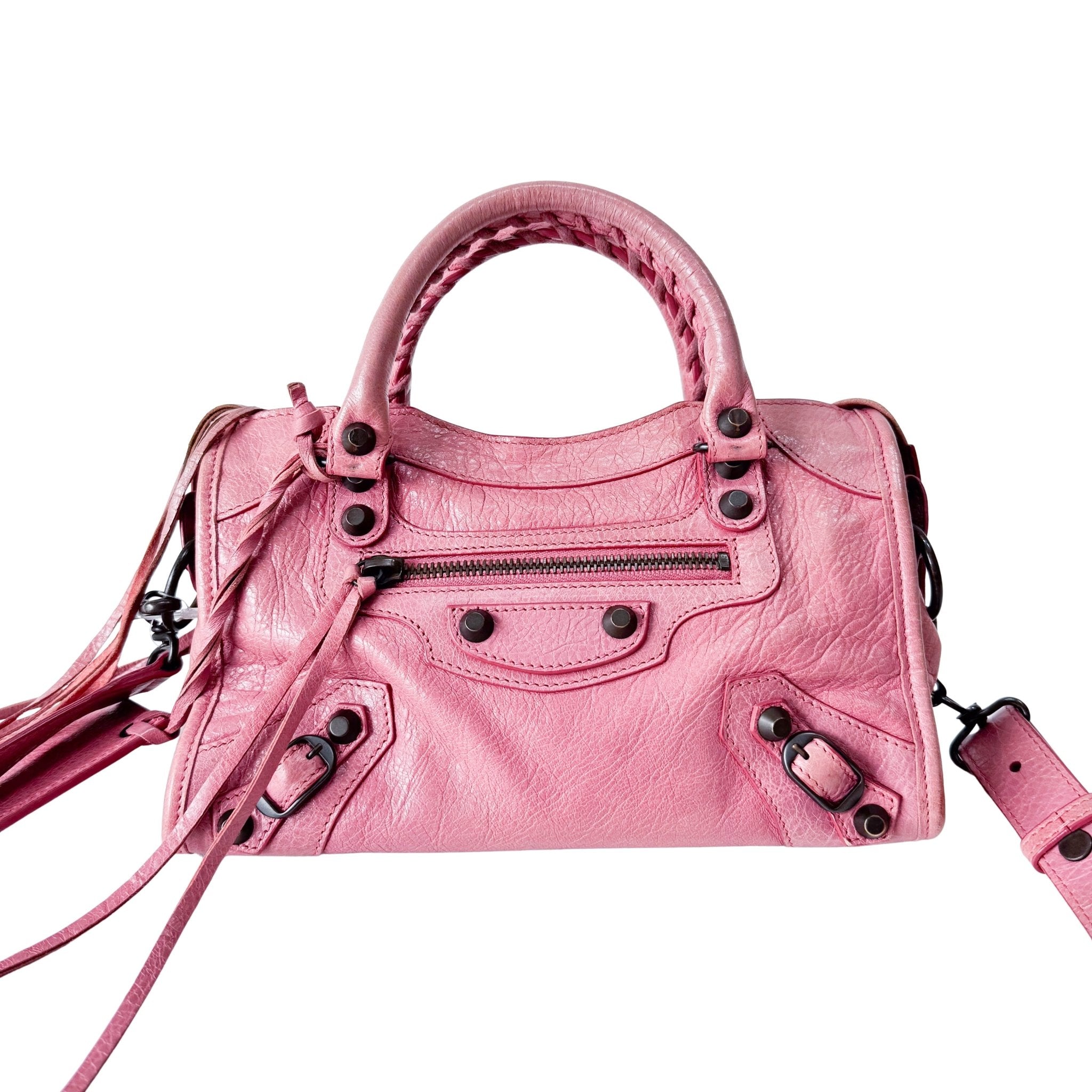 BALENCIAGA Mini City Pink Leather Shoulder Bag, in , Sold by HIVE PRELOVED - Handle Bags, ,
