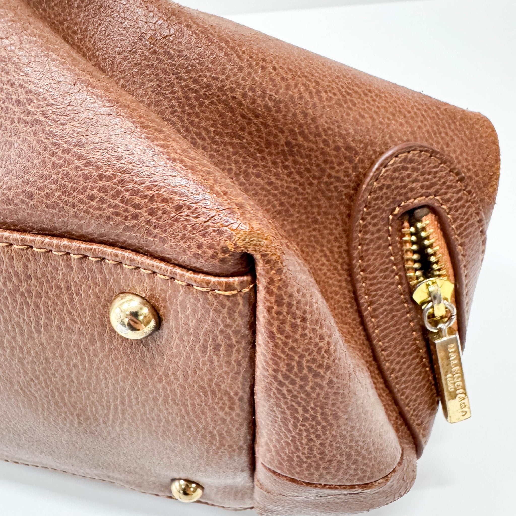 BALENCIAGA Old Balenciaga Brown Leather Shoulder Bag, in , Sold by HIVE PRELOVED - Shoulder Bags, ,