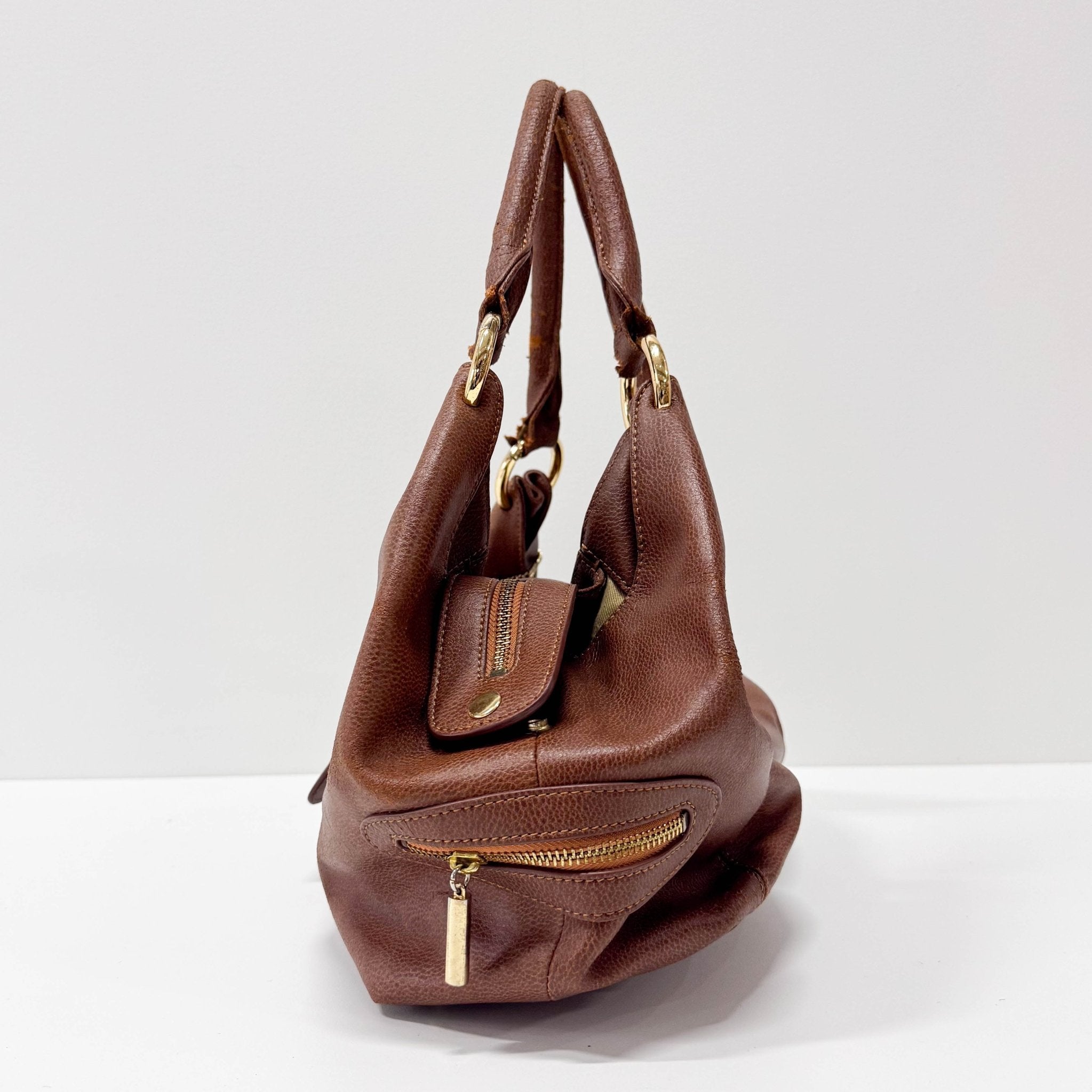 BALENCIAGA Old Balenciaga Brown Leather Shoulder Bag, in , Sold by HIVE PRELOVED - Shoulder Bags, ,