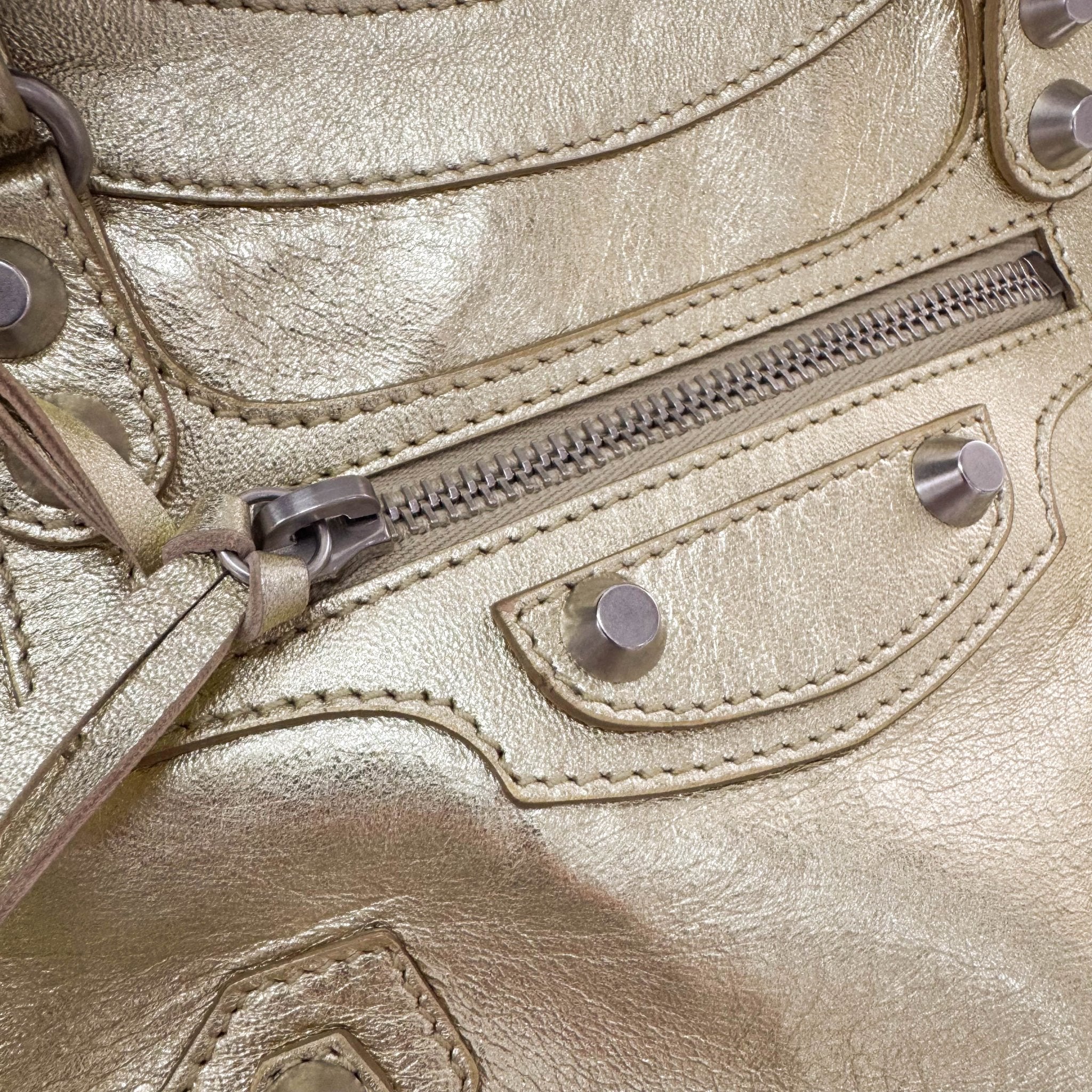 BALENCIAGA The Ciry Metalic Gold Leather Shoulder Bag, in , Sold by HIVE PRELOVED - Handle Bags, Shoulder Bags,