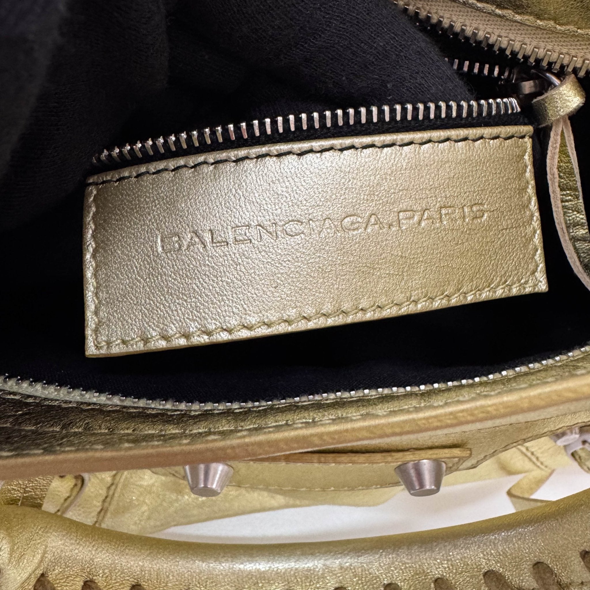 BALENCIAGA The Ciry Metalic Gold Leather Shoulder Bag, in , Sold by HIVE PRELOVED - Handle Bags, Shoulder Bags,