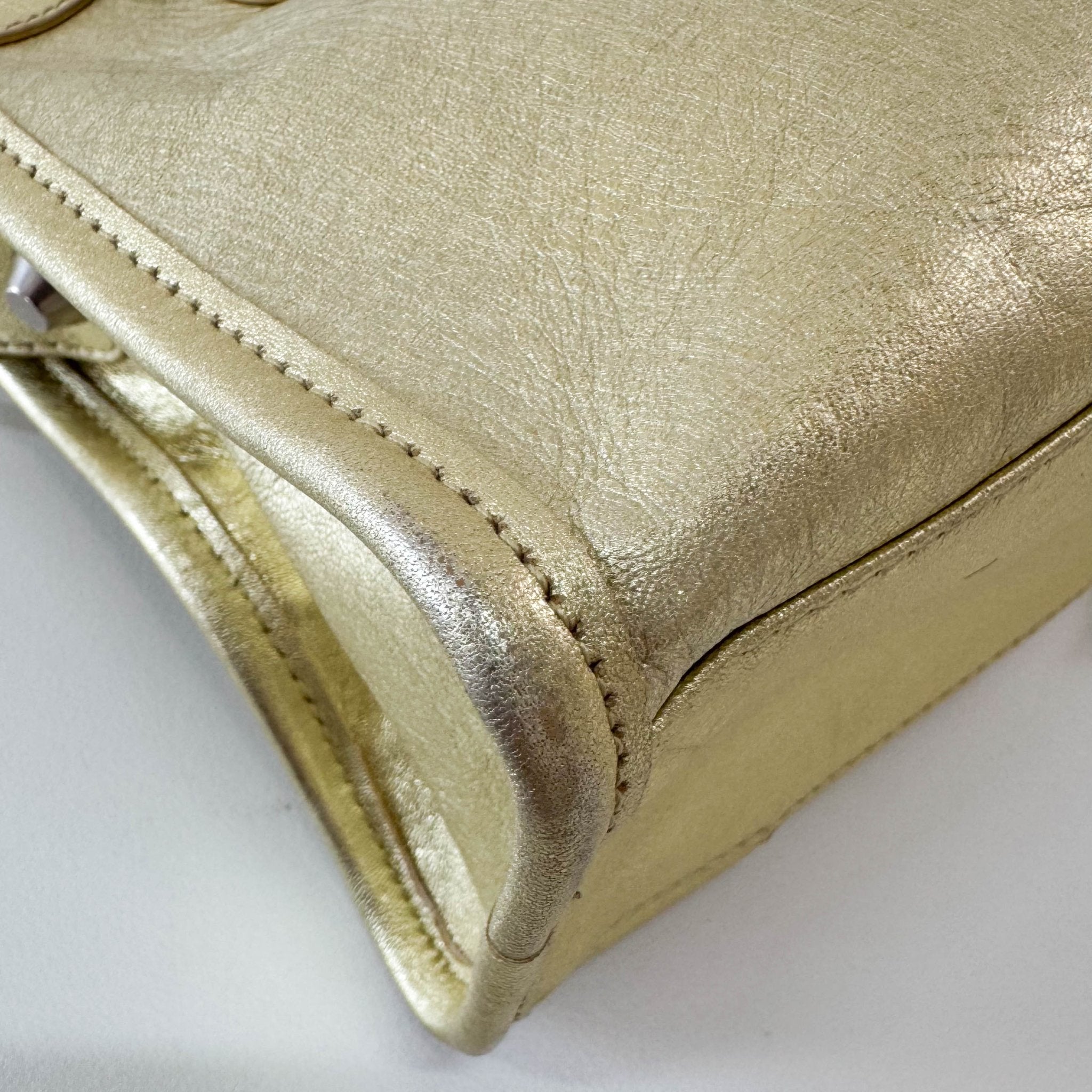 BALENCIAGA The Ciry Metalic Gold Leather Shoulder Bag, in , Sold by HIVE PRELOVED - Handle Bags, Shoulder Bags,