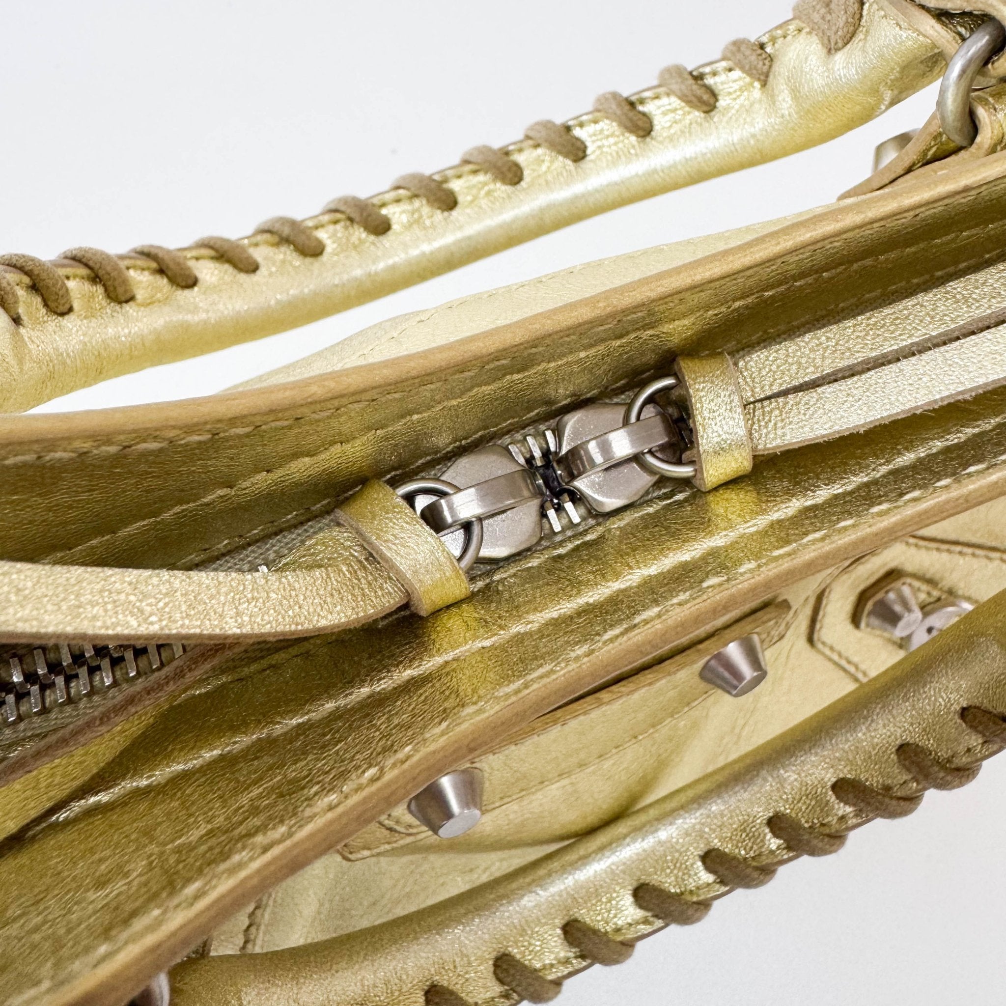 BALENCIAGA The Ciry Metalic Gold Leather Shoulder Bag, in , Sold by HIVE PRELOVED - Handle Bags, Shoulder Bags,