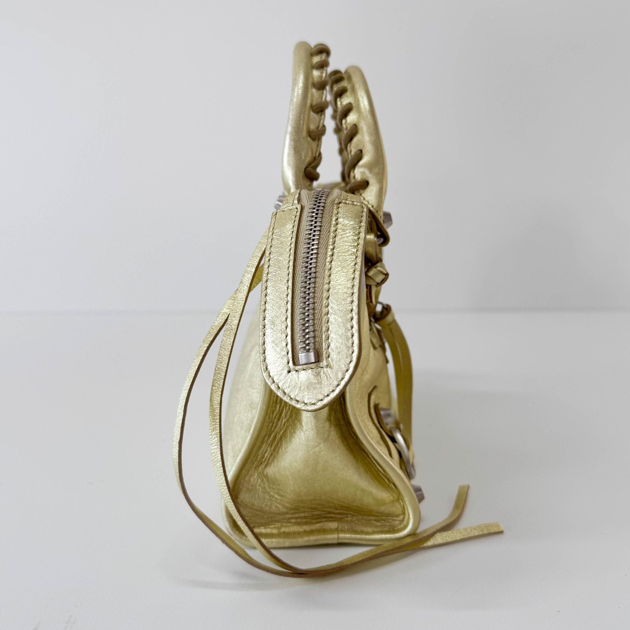 BALENCIAGA The Ciry Metalic Gold Leather Shoulder Bag, in , Sold by HIVE PRELOVED - Handle Bags, Shoulder Bags,