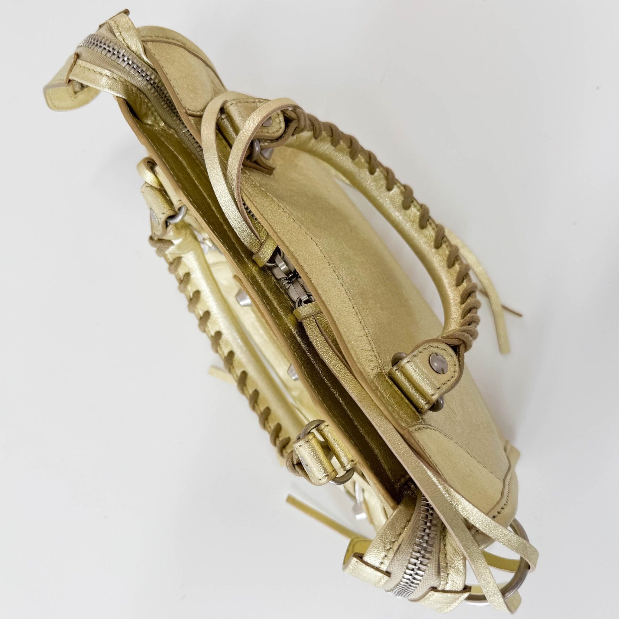 BALENCIAGA The Ciry Metalic Gold Leather Shoulder Bag, in , Sold by HIVE PRELOVED - Handle Bags, Shoulder Bags,