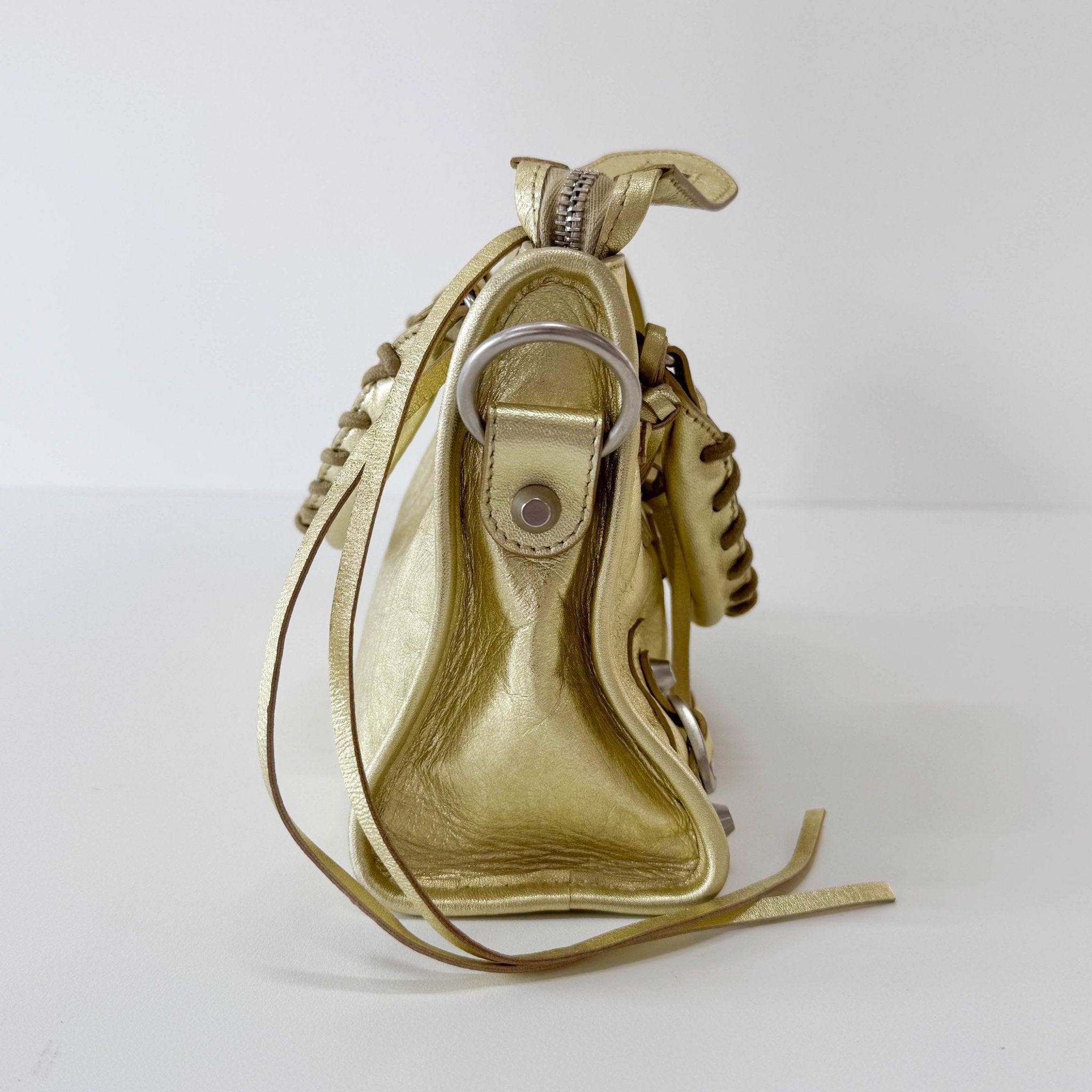 BALENCIAGA The Ciry Metalic Gold Leather Shoulder Bag, in , Sold by HIVE PRELOVED - Handle Bags, Shoulder Bags,