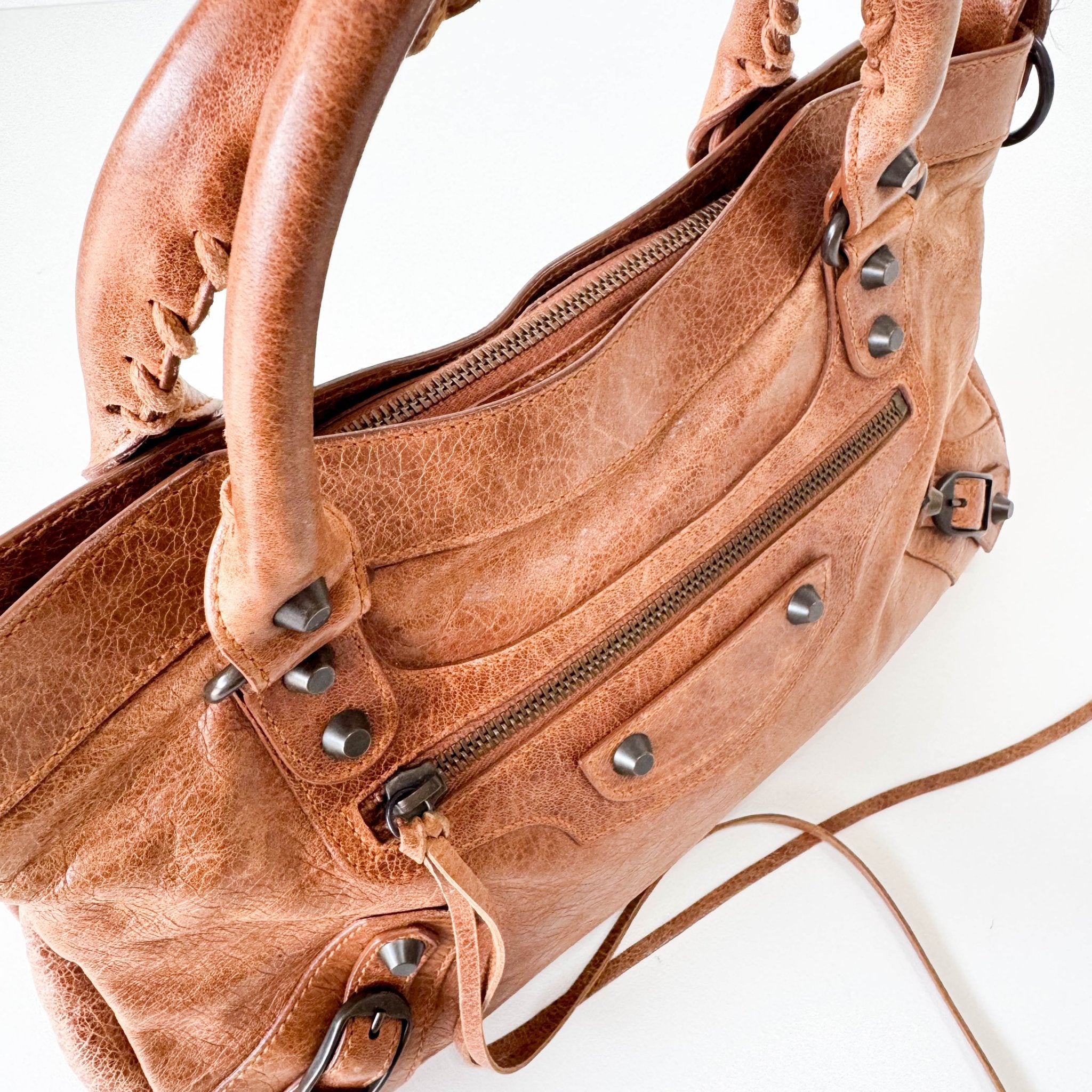 BALENCIAGA The First Brown Leather Bag, in , Sold by HIVE PRELOVED - Handle Bags, Shoulder Bags,