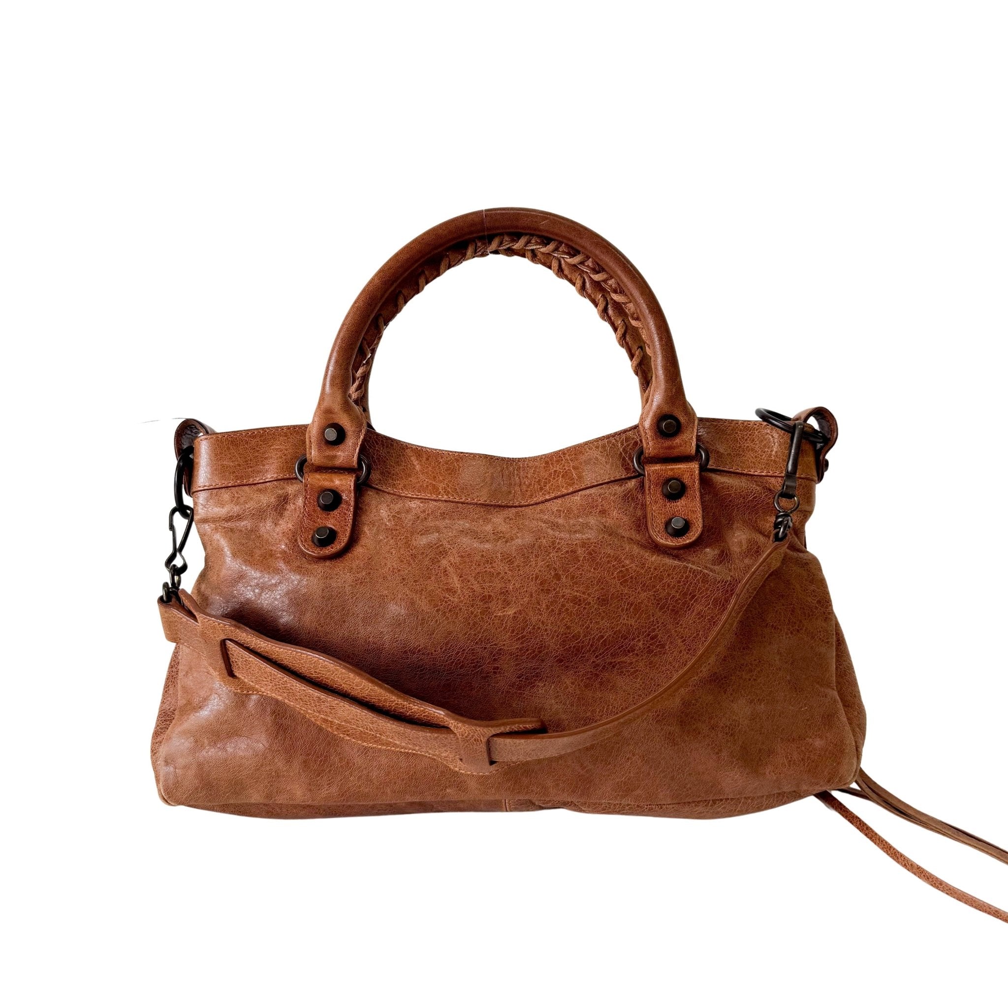 BALENCIAGA The First Brown Leather Bag, in , Sold by HIVE PRELOVED - Handle Bags, Shoulder Bags,