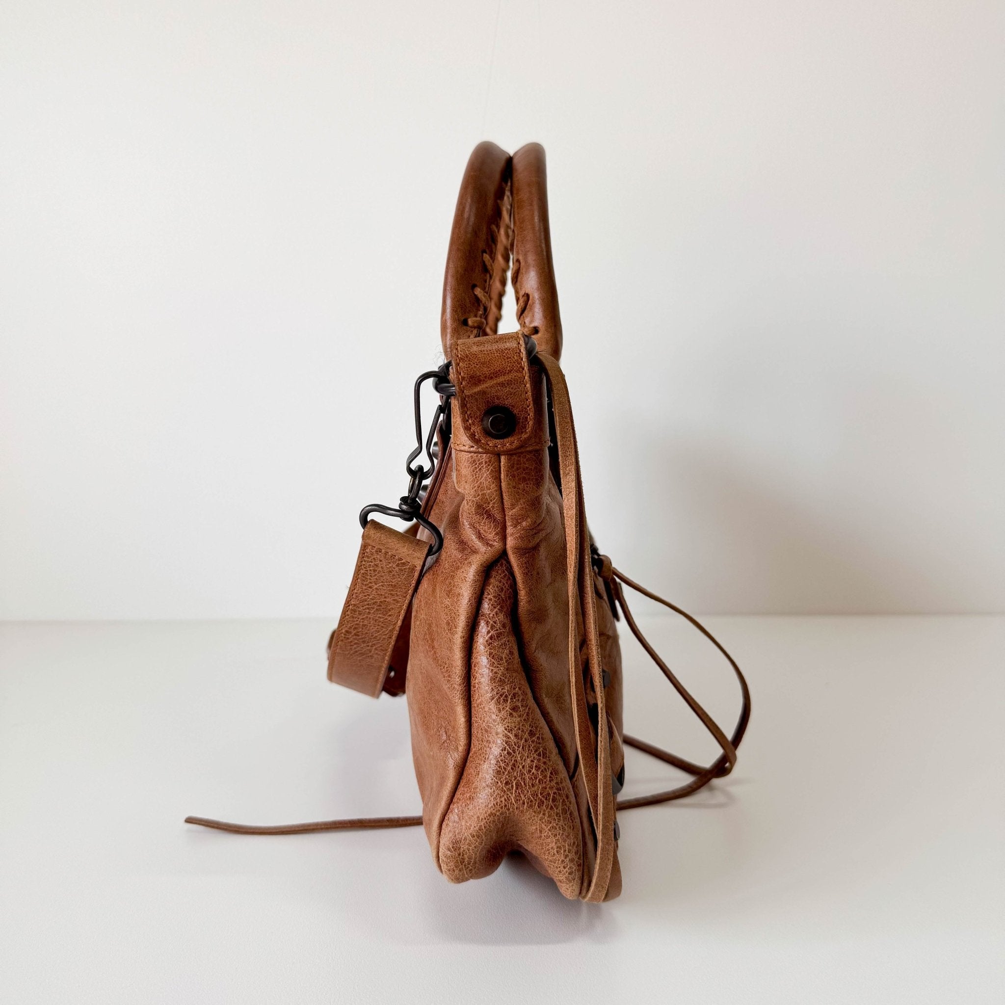 BALENCIAGA The First Brown Leather Bag, in , Sold by HIVE PRELOVED - Handle Bags, Shoulder Bags,