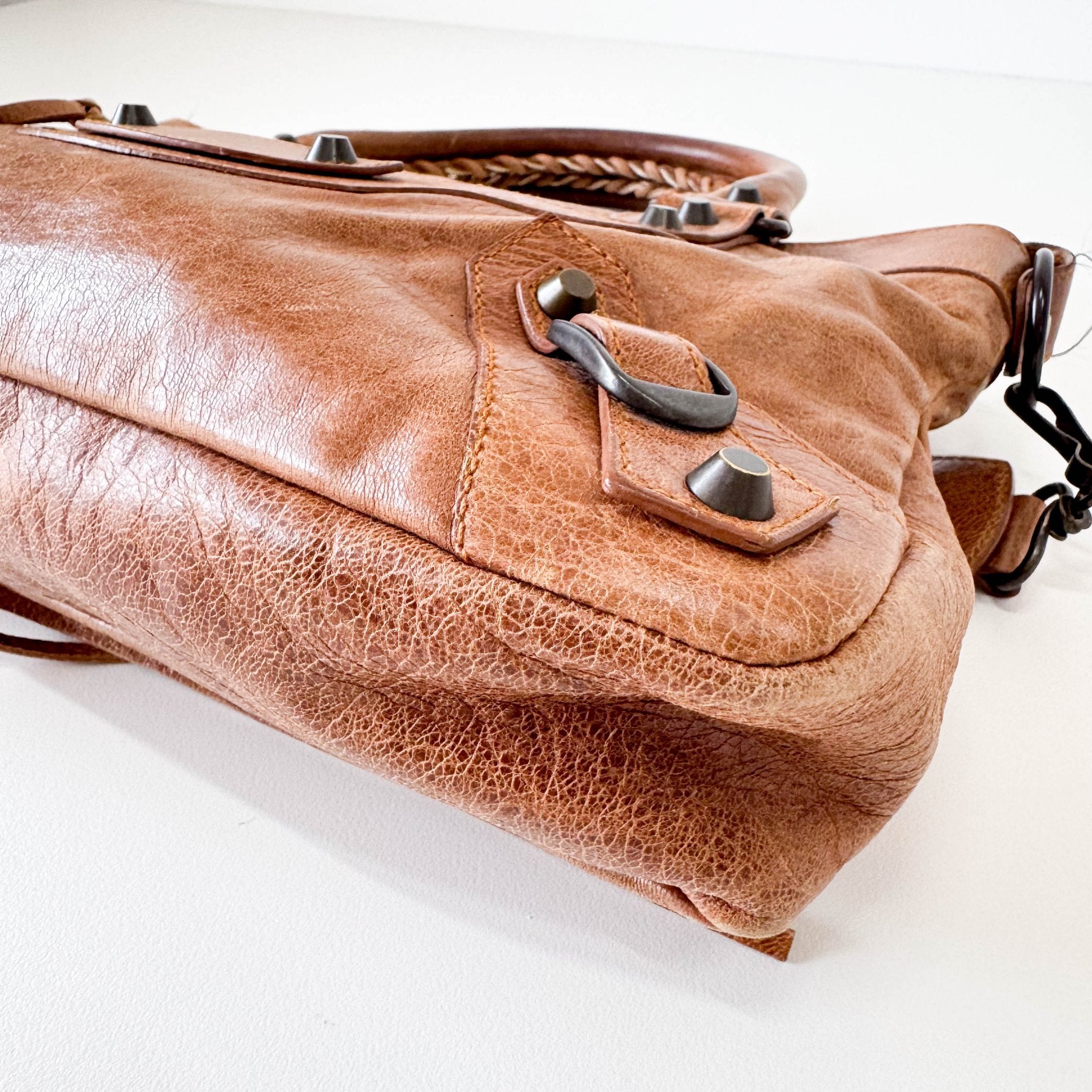 BALENCIAGA The First Brown Leather Bag, in , Sold by HIVE PRELOVED - Handle Bags, Shoulder Bags,