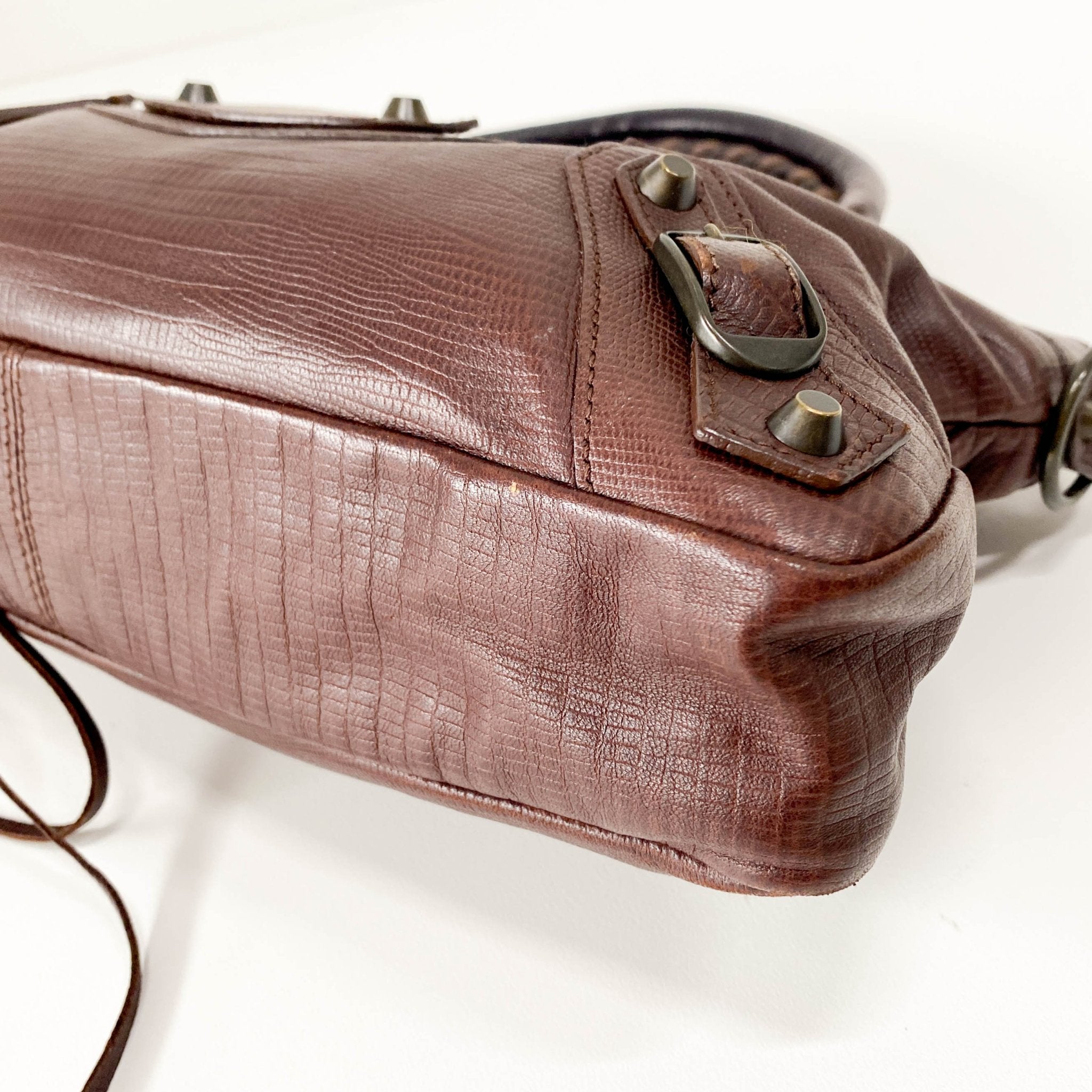 BALENCIAGA The First Brown Leather Shoulder Bag, in , Sold by HIVE PRELOVED - Shoulder Bags, ,