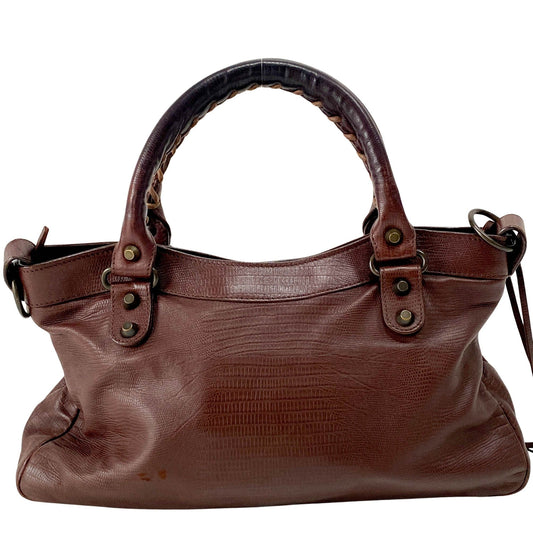 BALENCIAGA The First Brown Leather Shoulder Bag, in , Sold by HIVE PRELOVED - Shoulder Bags, ,
