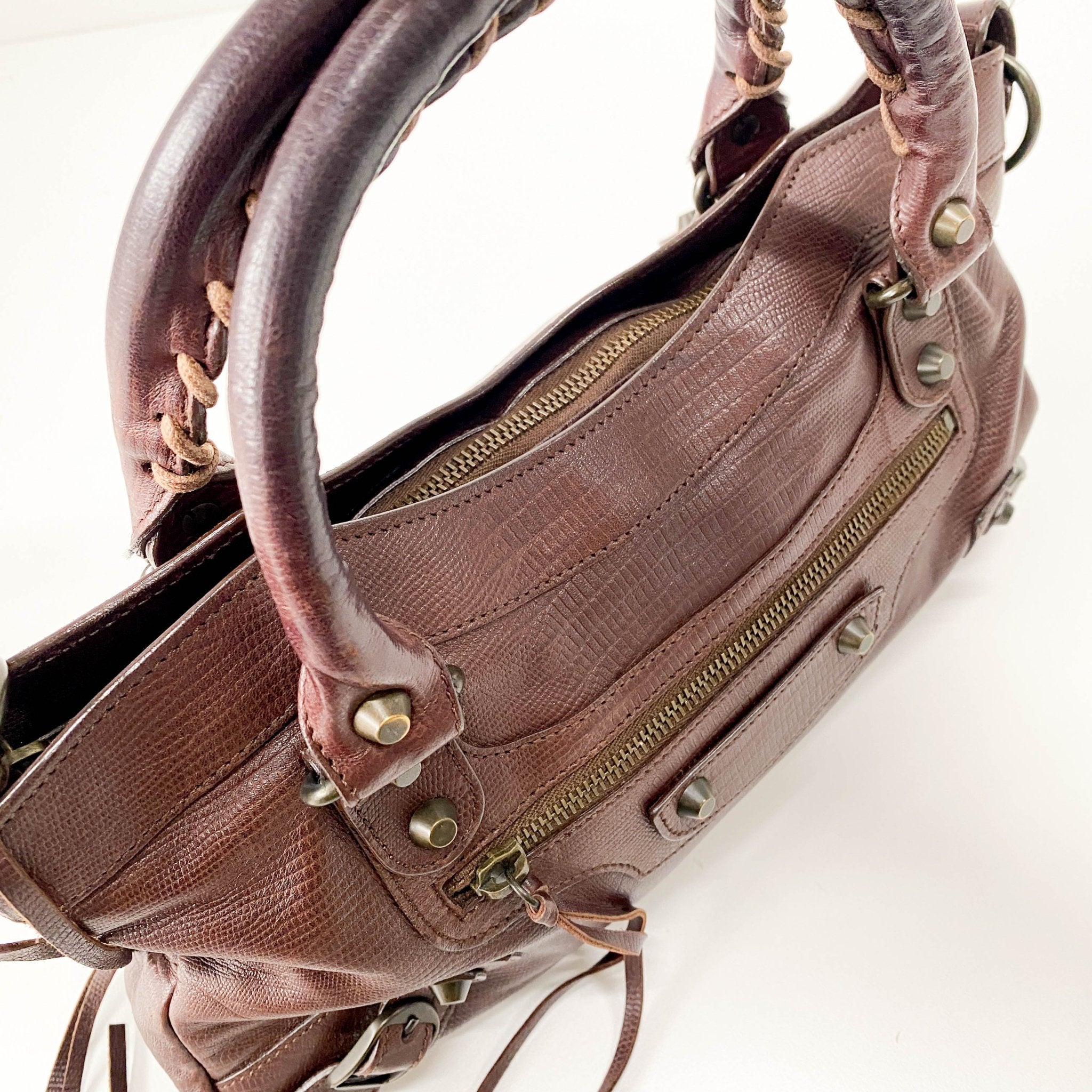 BALENCIAGA The First Brown Leather Shoulder Bag, in , Sold by HIVE PRELOVED - Shoulder Bags, ,