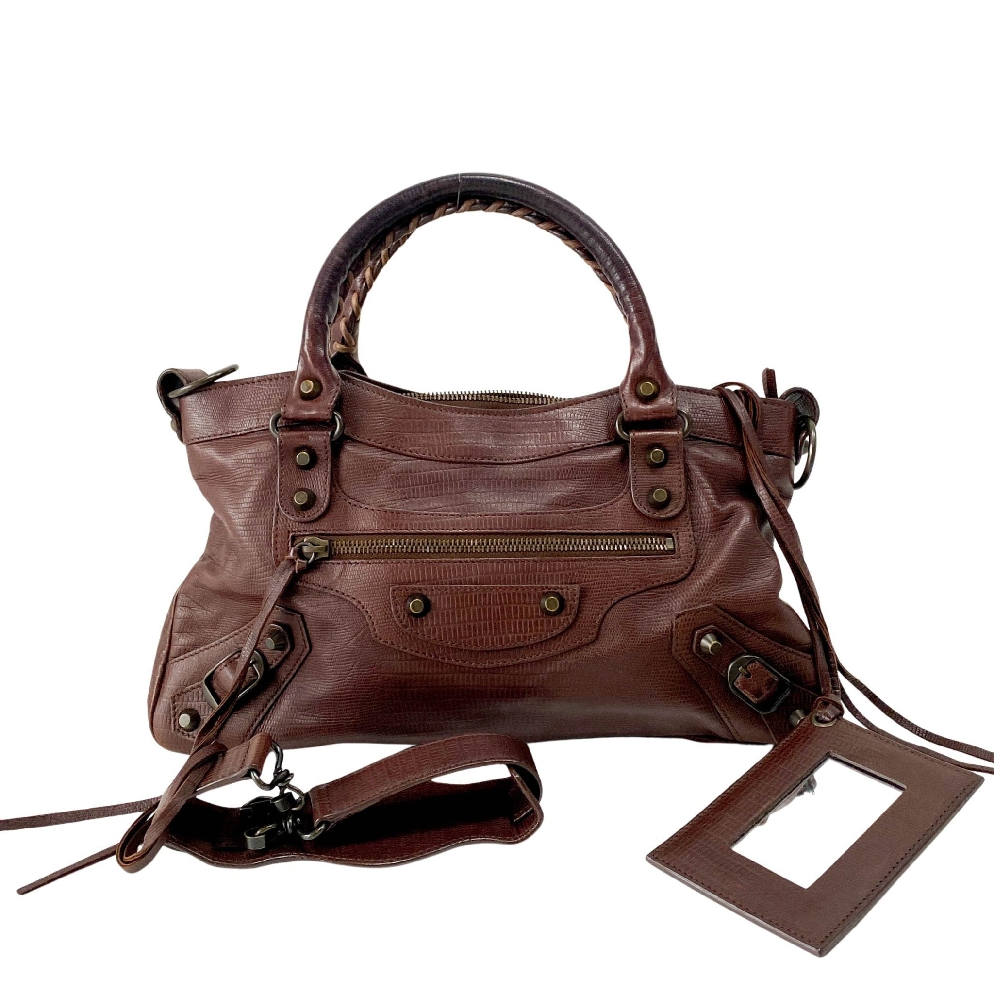 BALENCIAGA The First Brown Leather Shoulder Bag, in , Sold by HIVE PRELOVED - Shoulder Bags, ,