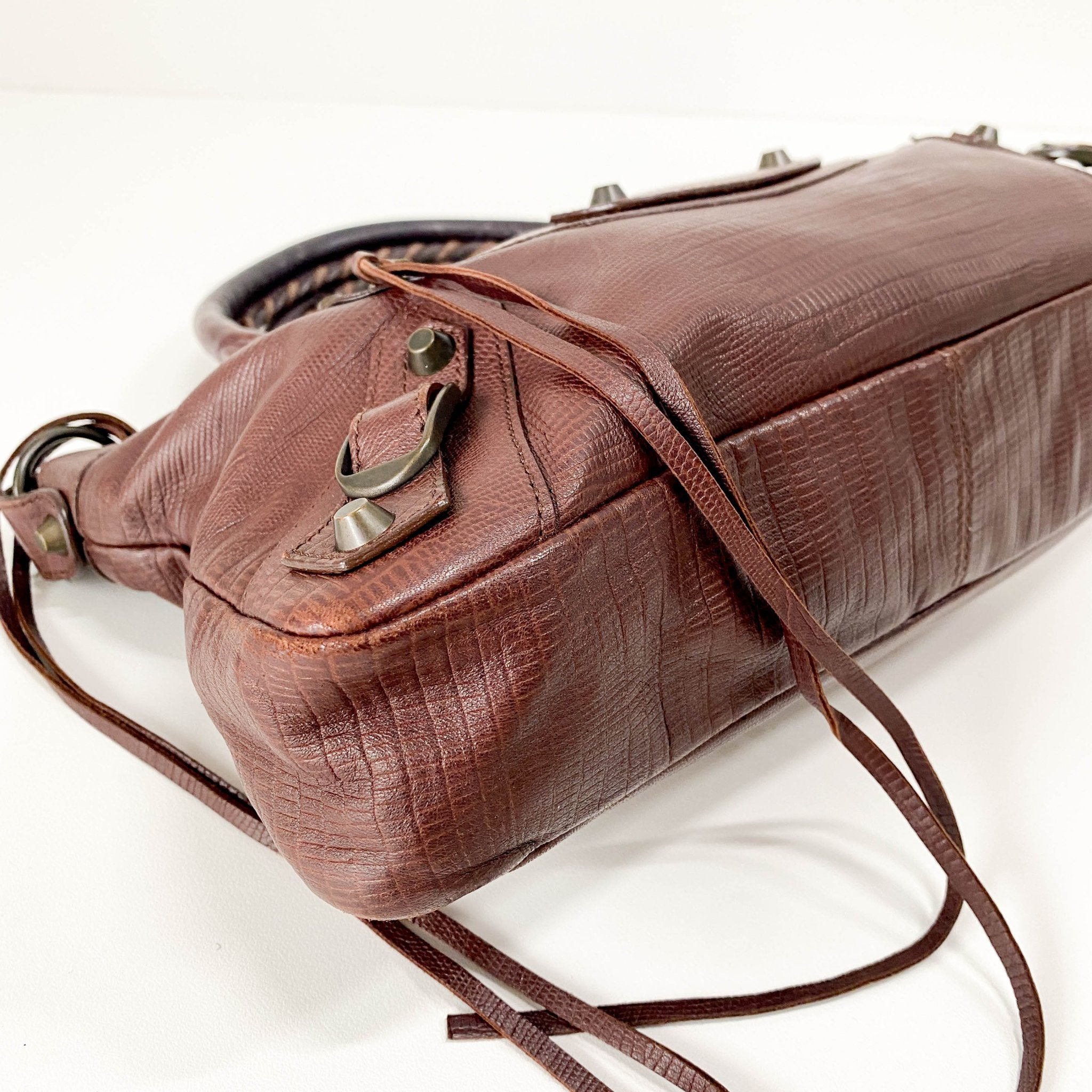 BALENCIAGA The First Brown Leather Shoulder Bag, in , Sold by HIVE PRELOVED - Shoulder Bags, ,