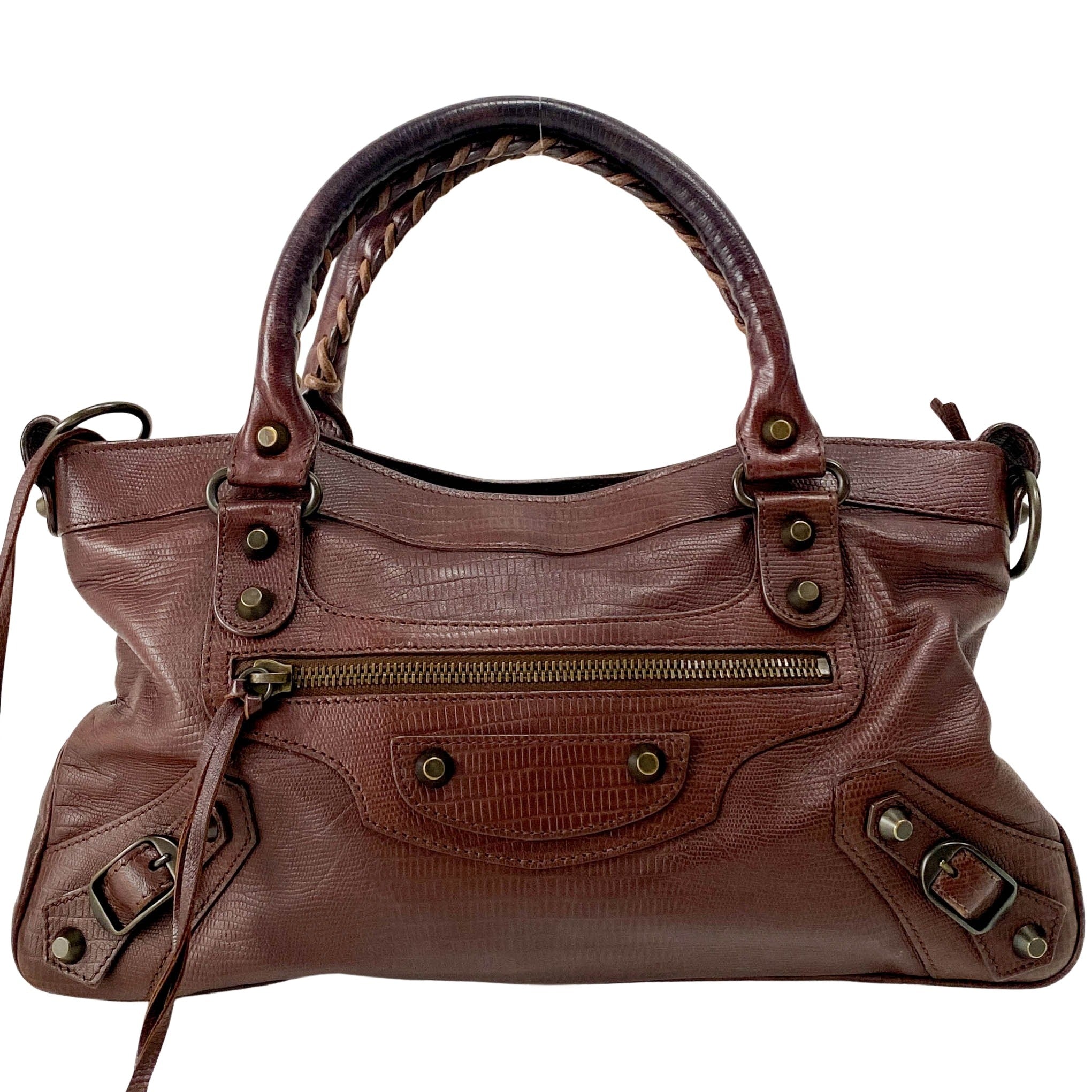 BALENCIAGA The First Brown Leather Shoulder Bag, in , Sold by HIVE PRELOVED - Shoulder Bags, ,