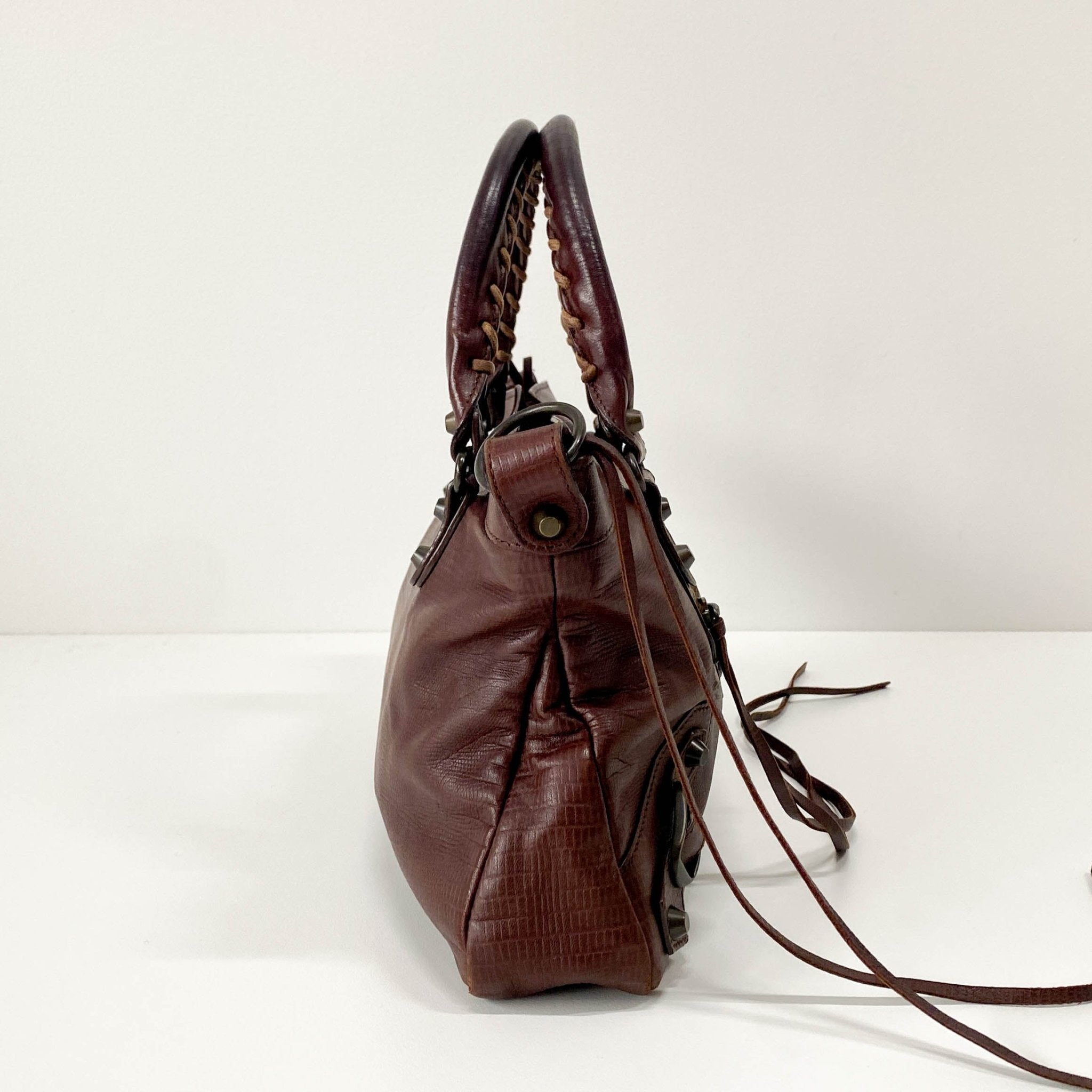 BALENCIAGA The First Brown Leather Shoulder Bag, in , Sold by HIVE PRELOVED - Shoulder Bags, ,