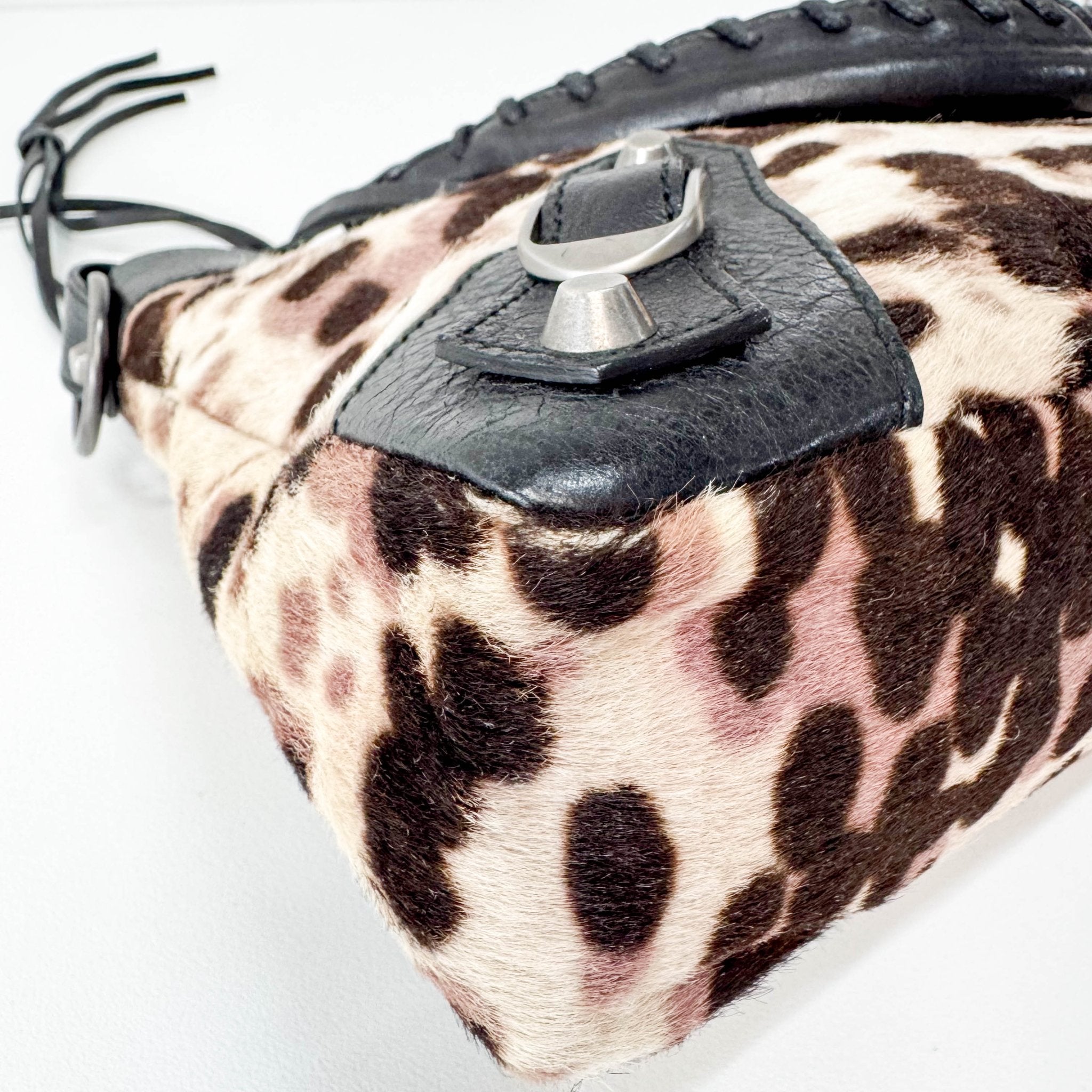 BALENCIAGA The First Leopard Print Pony Hair & Leather Handle Bag, in , Sold by HIVE PRELOVED - Handle Bags, Shoulder Bags,
