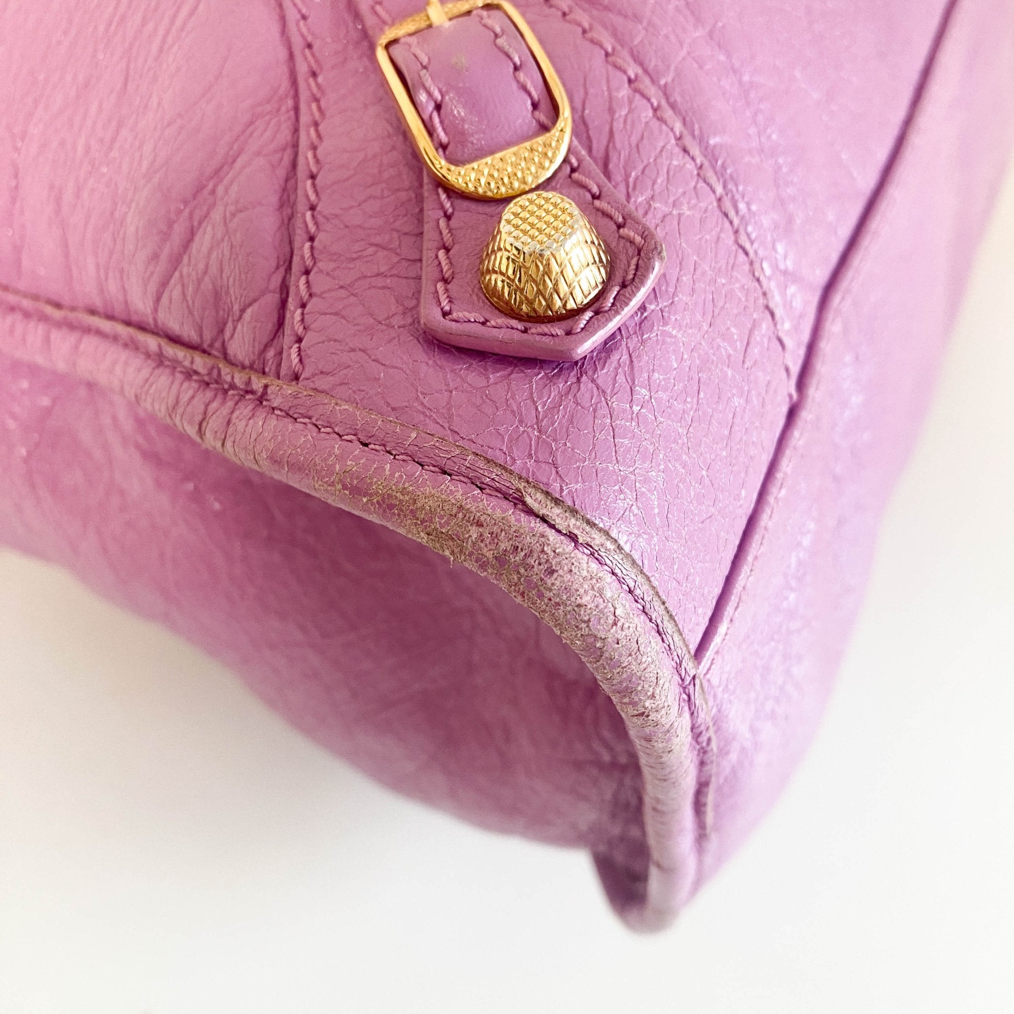 BALENCIAGA Vintage City Purple Leather Hand Bag, in , Sold by HIVE PRELOVED - Handle Bags, Shoulder Bags,