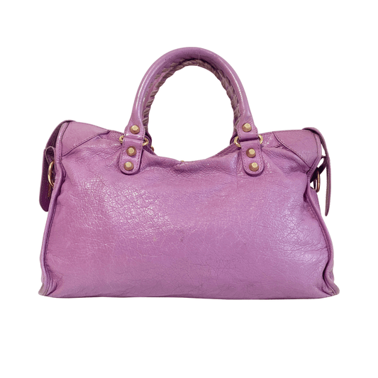 BALENCIAGA Vintage City Purple Leather Hand Bag, in , Sold by HIVE PRELOVED - Handle Bags, Shoulder Bags,