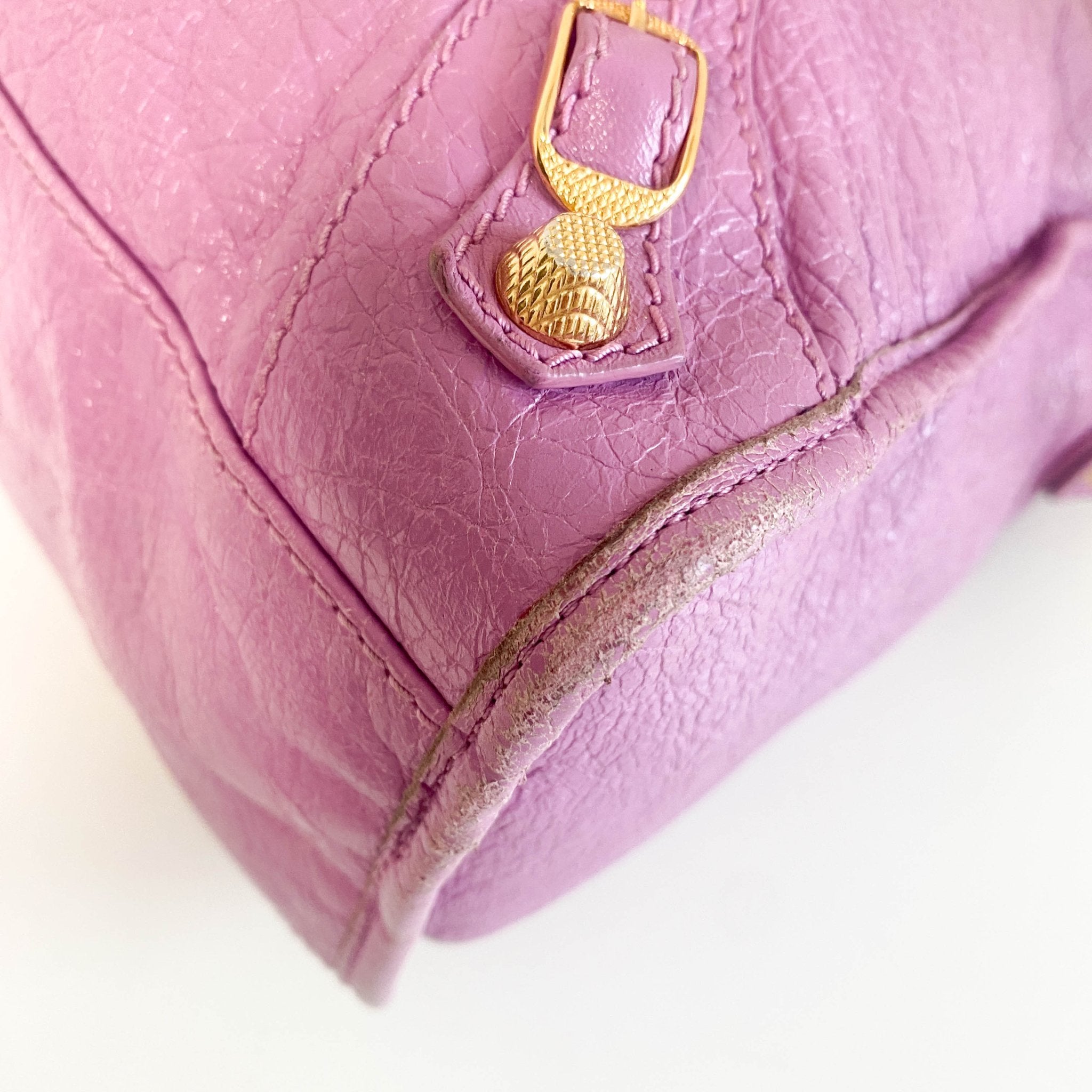 BALENCIAGA Vintage City Purple Leather Hand Bag, in , Sold by HIVE PRELOVED - Handle Bags, Shoulder Bags,