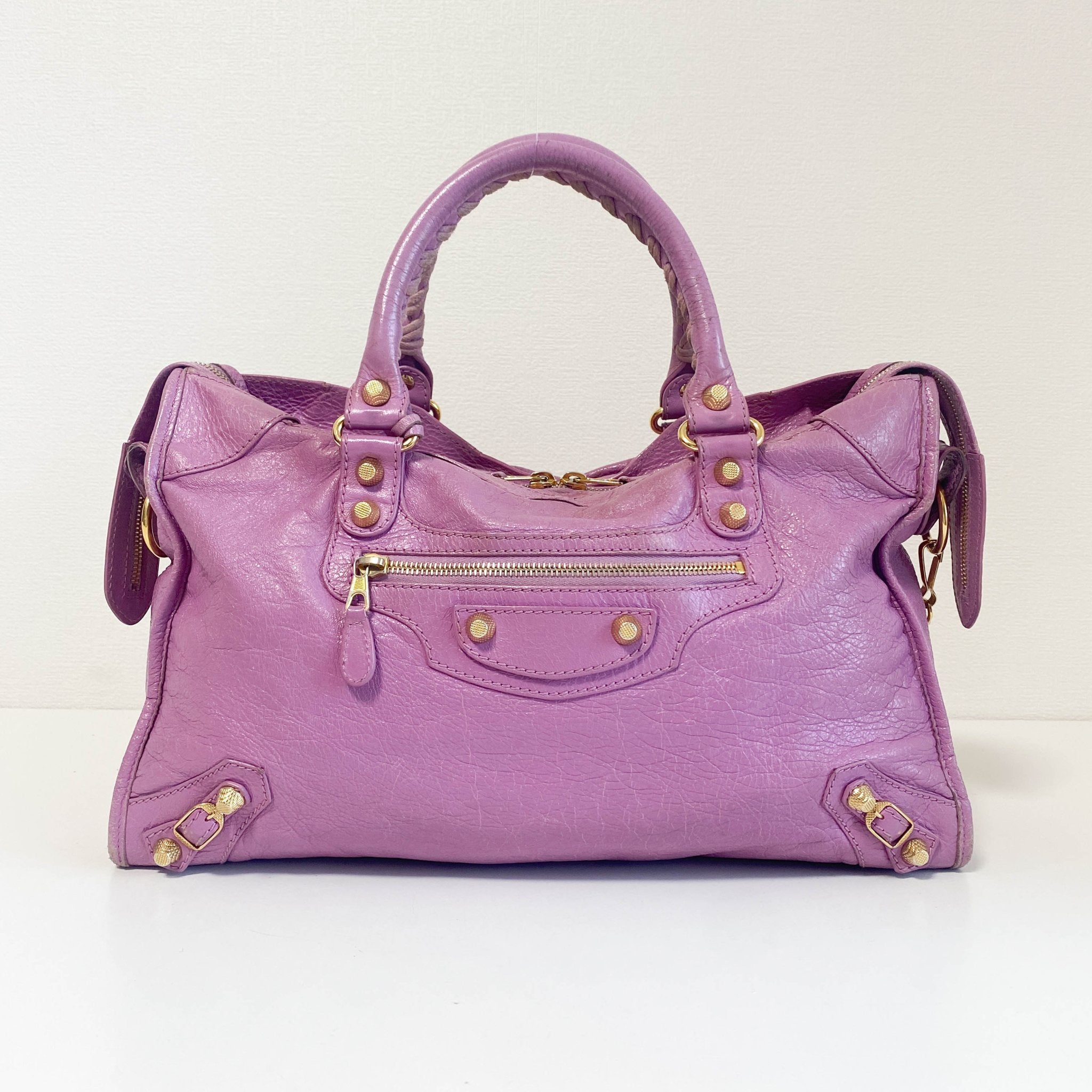 BALENCIAGA Vintage City Purple Leather Hand Bag, in , Sold by HIVE PRELOVED - Handle Bags, Shoulder Bags,