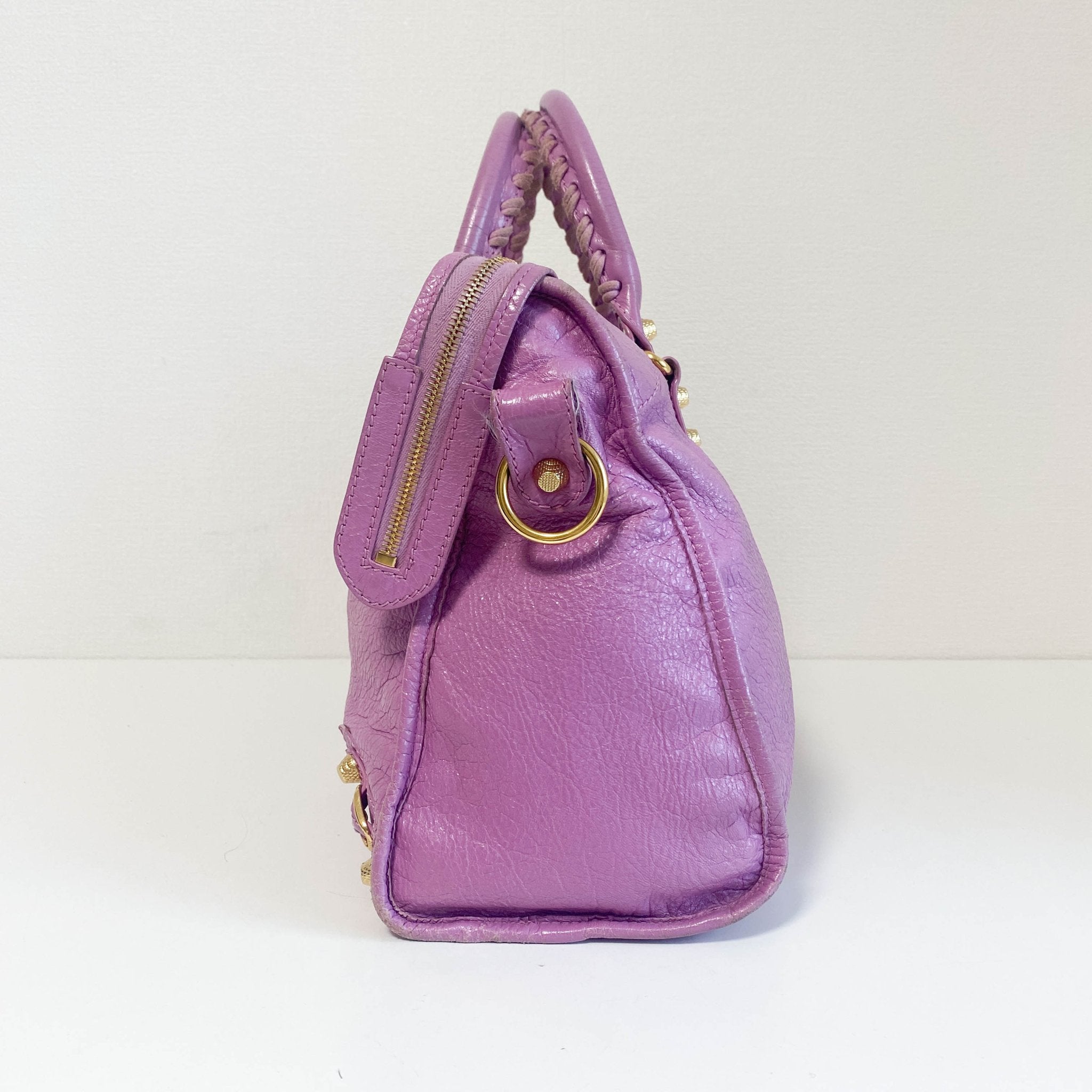 BALENCIAGA Vintage City Purple Leather Hand Bag, in , Sold by HIVE PRELOVED - Handle Bags, Shoulder Bags,