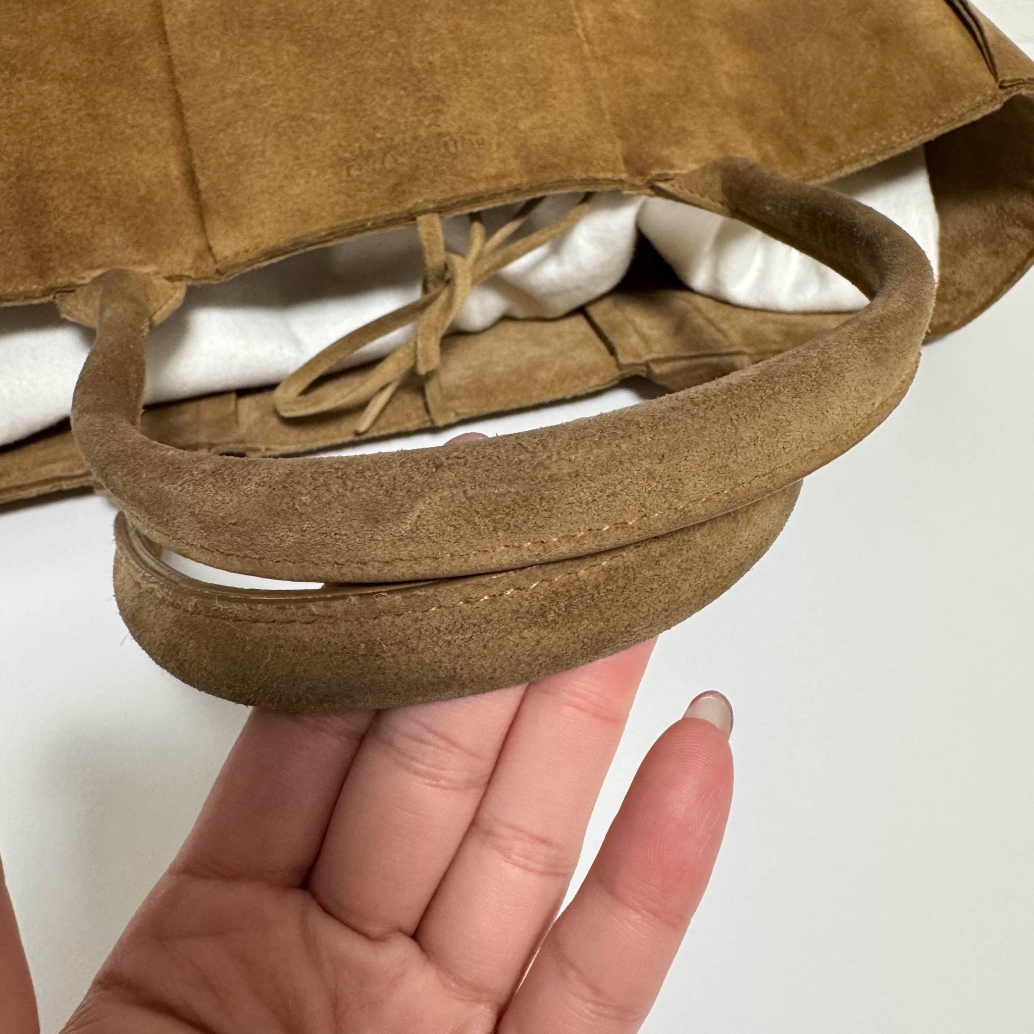 BOTTEGA VENETA Arco Tote Brown Suede Leather / Fur Handbag, in , Sold by HIVE PRELOVED - Handle Bags, ,