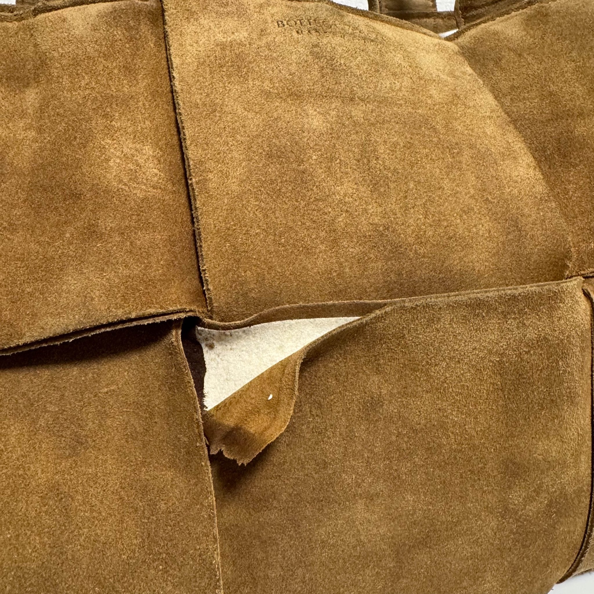 BOTTEGA VENETA Arco Tote Brown Suede Leather / Fur Handbag, in , Sold by HIVE PRELOVED - Handle Bags, ,