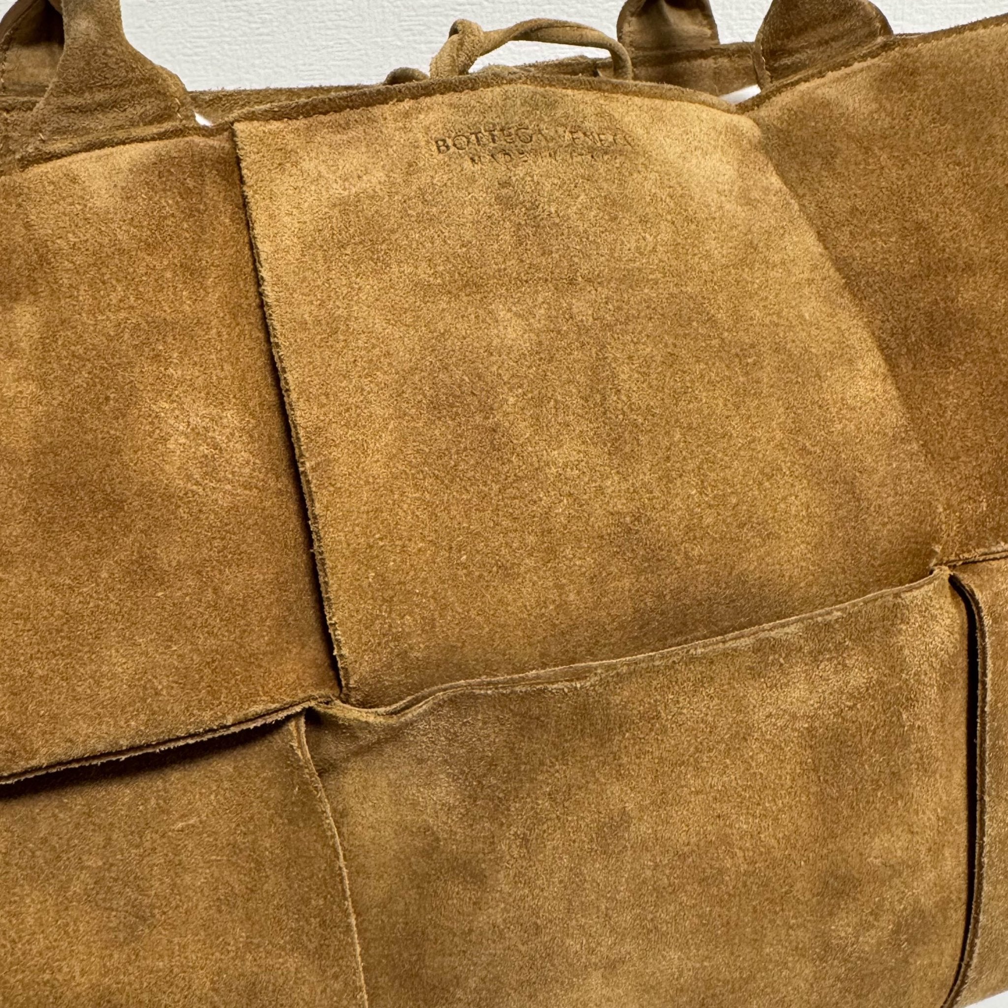 BOTTEGA VENETA Arco Tote Brown Suede Leather / Fur Handbag, in , Sold by HIVE PRELOVED - Handle Bags, ,