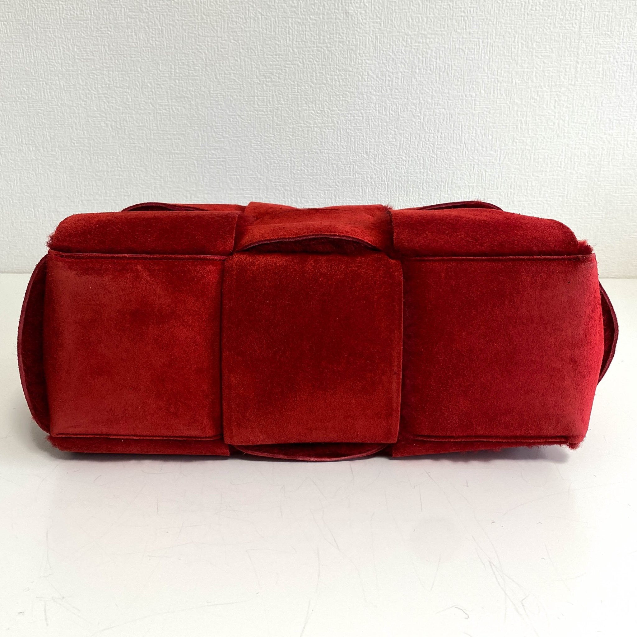 BOTTEGA VENETA Arco Tote Red Suede Leather / Fur Handbag, in , Sold by HIVE PRELOVED - Handle Bags, Totes,