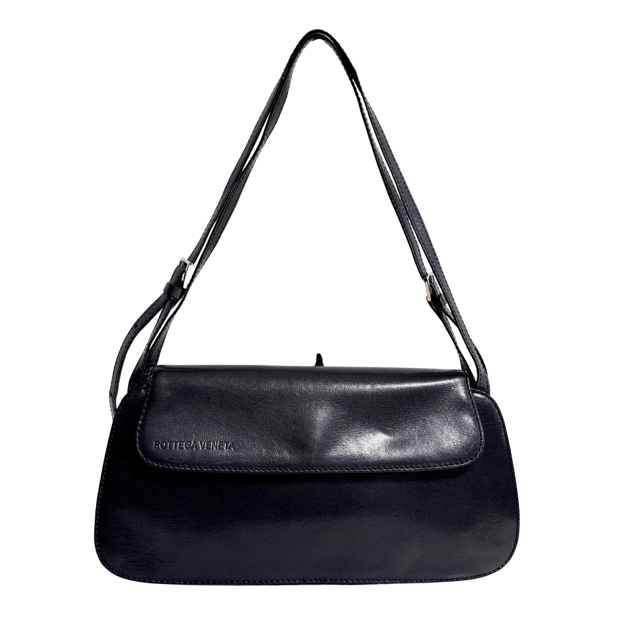 BOTTEGA VENETA Arvhive Black Leather Shoulder Bag, in , Sold by HIVE PRELOVED - Shoulder Bags, ,