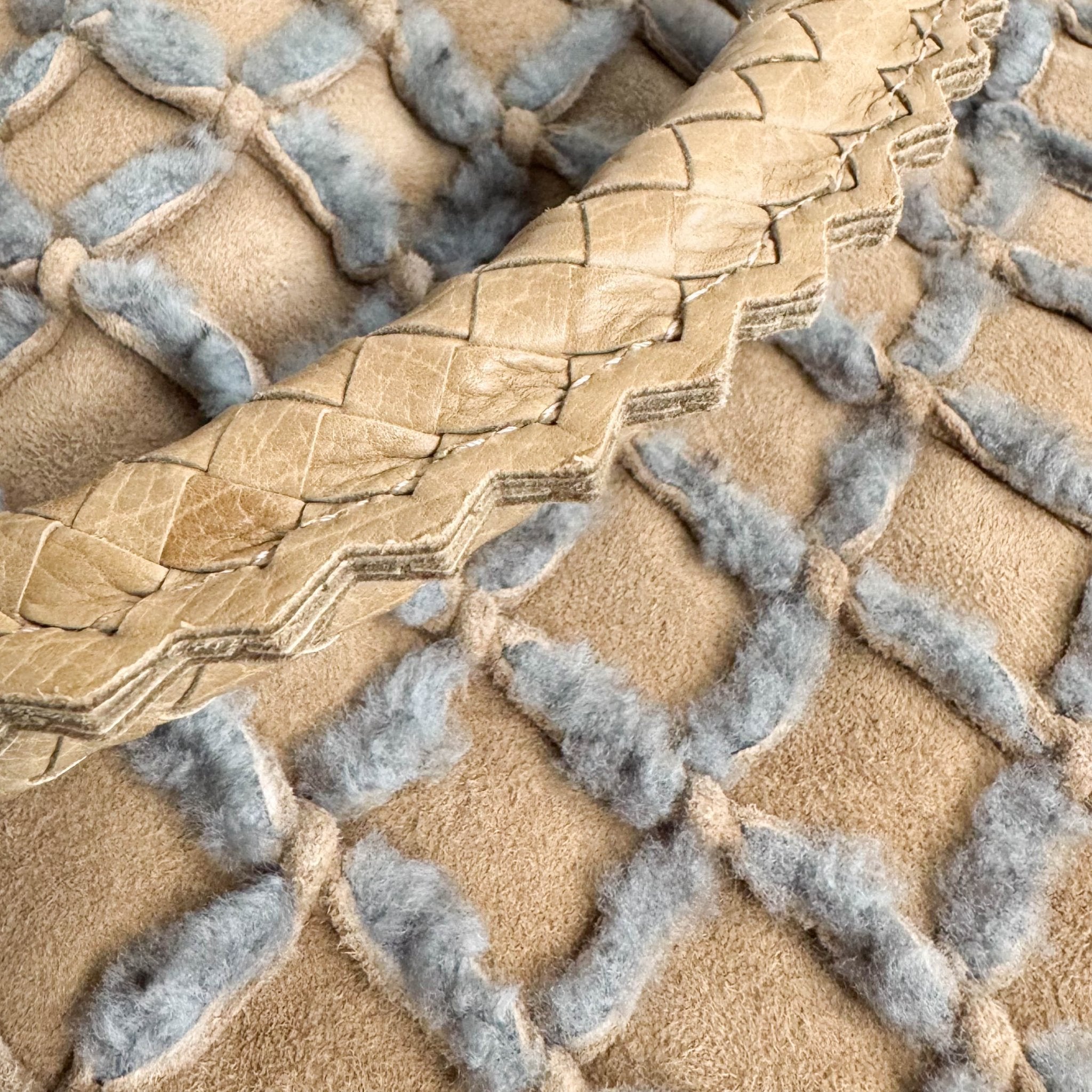 BOTTEGA VENETA Bottega Veneta Intrecciato Grey & Brown Suede Shoulder Bag, in , Sold by HIVE PRELOVED - Shoulder Bags, ,